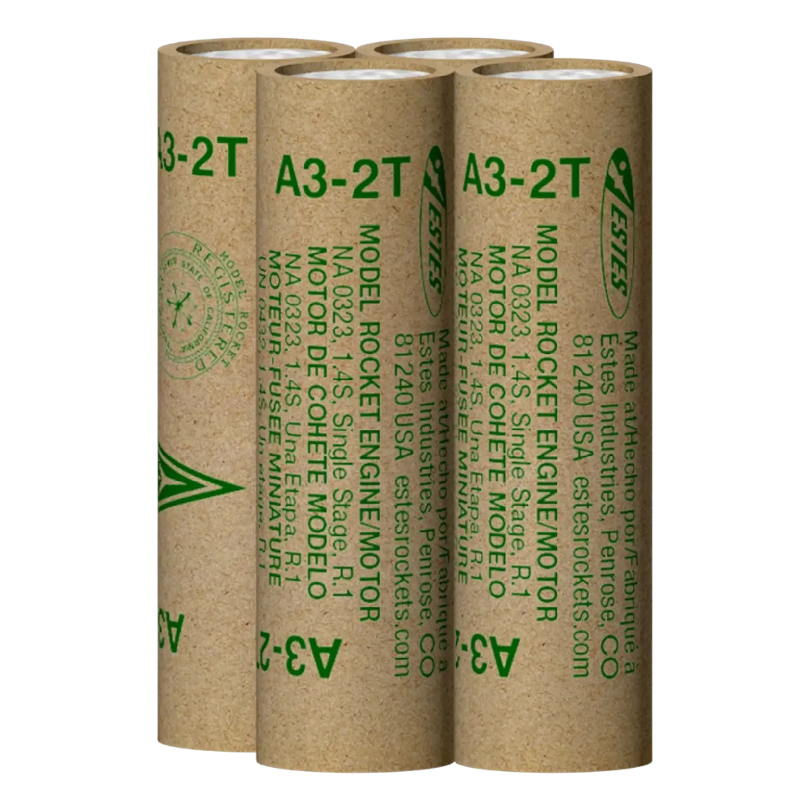 Estes A3-2T Mini Model Rocket Engine (4) - 10012