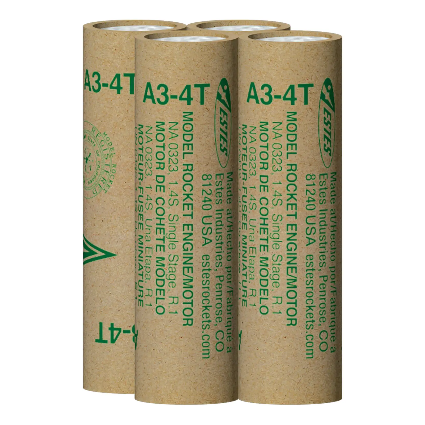 Estes A3-4T Mini Model Rocket Engine (4) - 10013