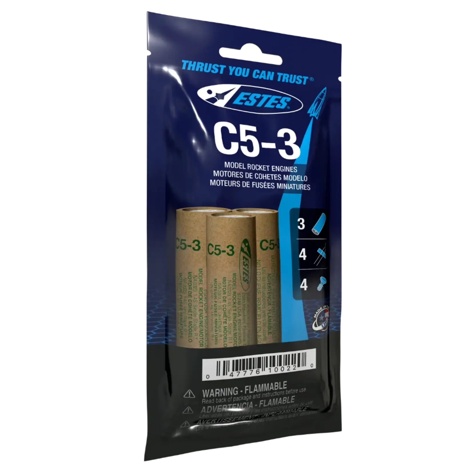 Estes C5-3 Standard Model Rocket Engine (3) - 10022