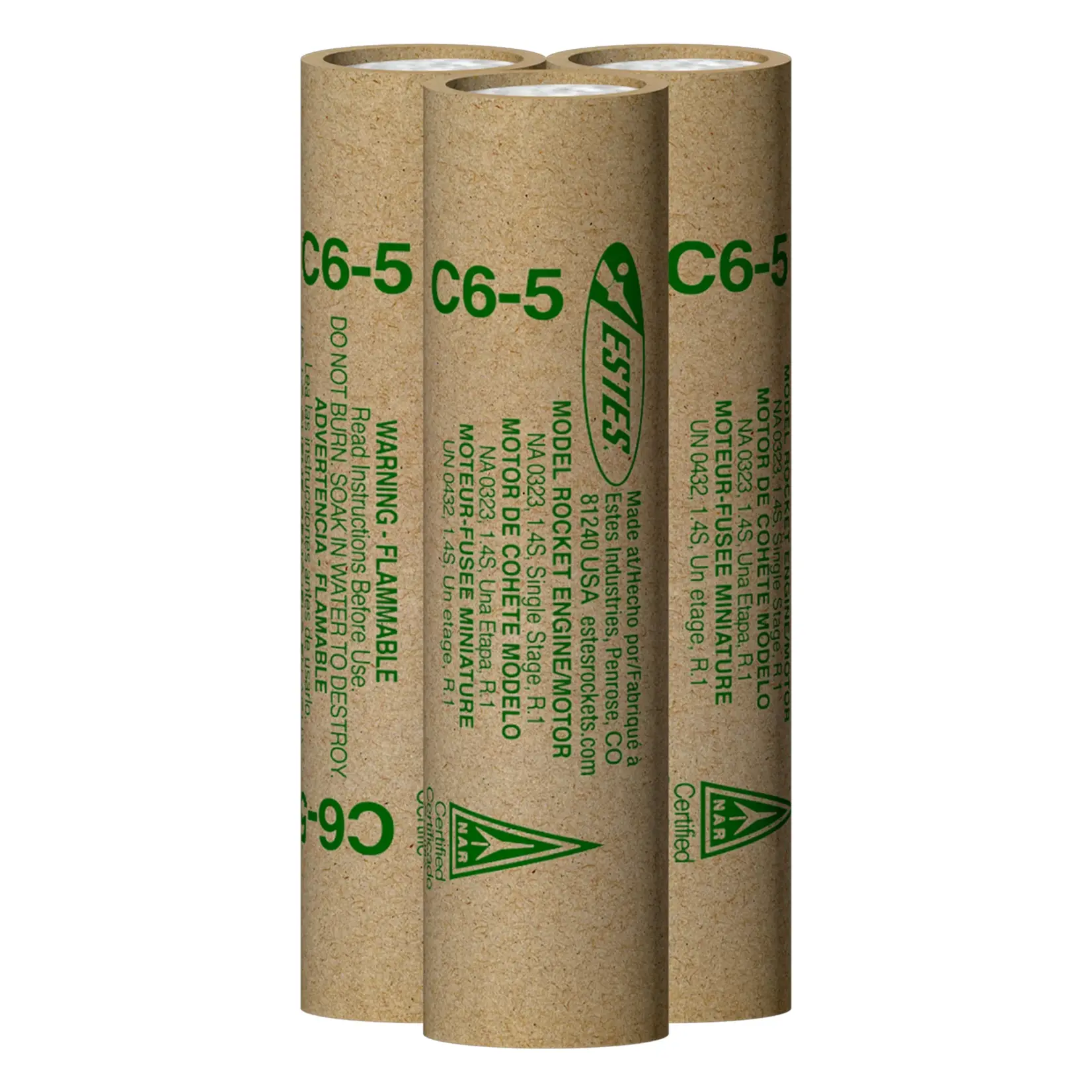 Estes C6-5 Standard Model Rocket Engine (3) - 10024