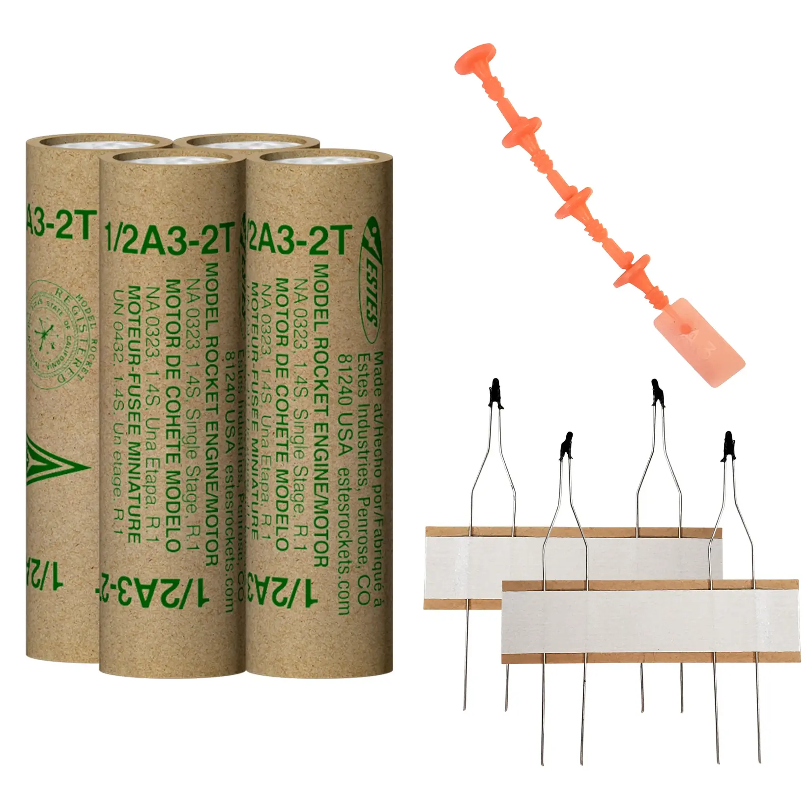 Estes 1/2A3-2T Mini Model Rocket Engine (4) - 10011
