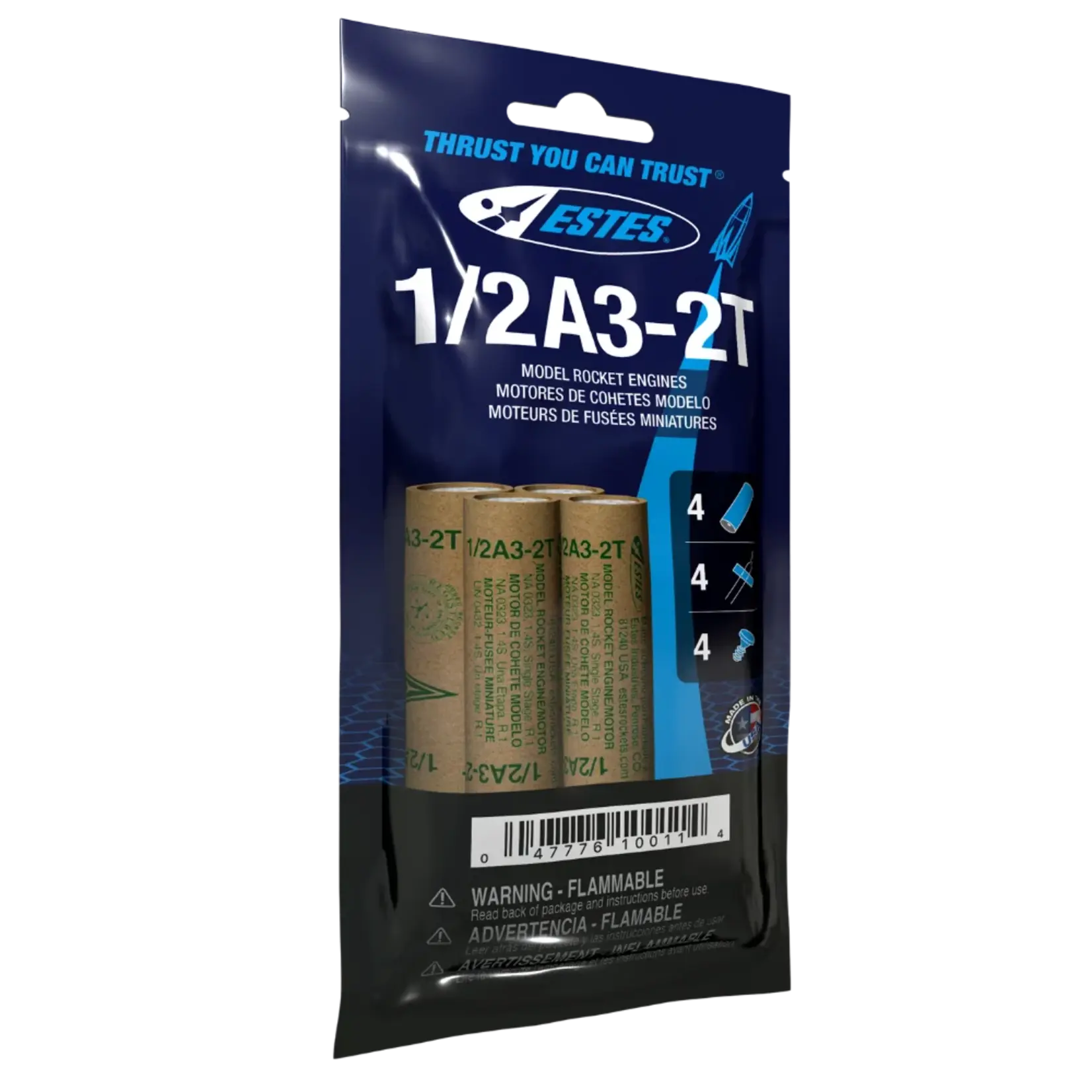 Estes 1/2A3-2T Mini Model Rocket Engine (4) - 10011