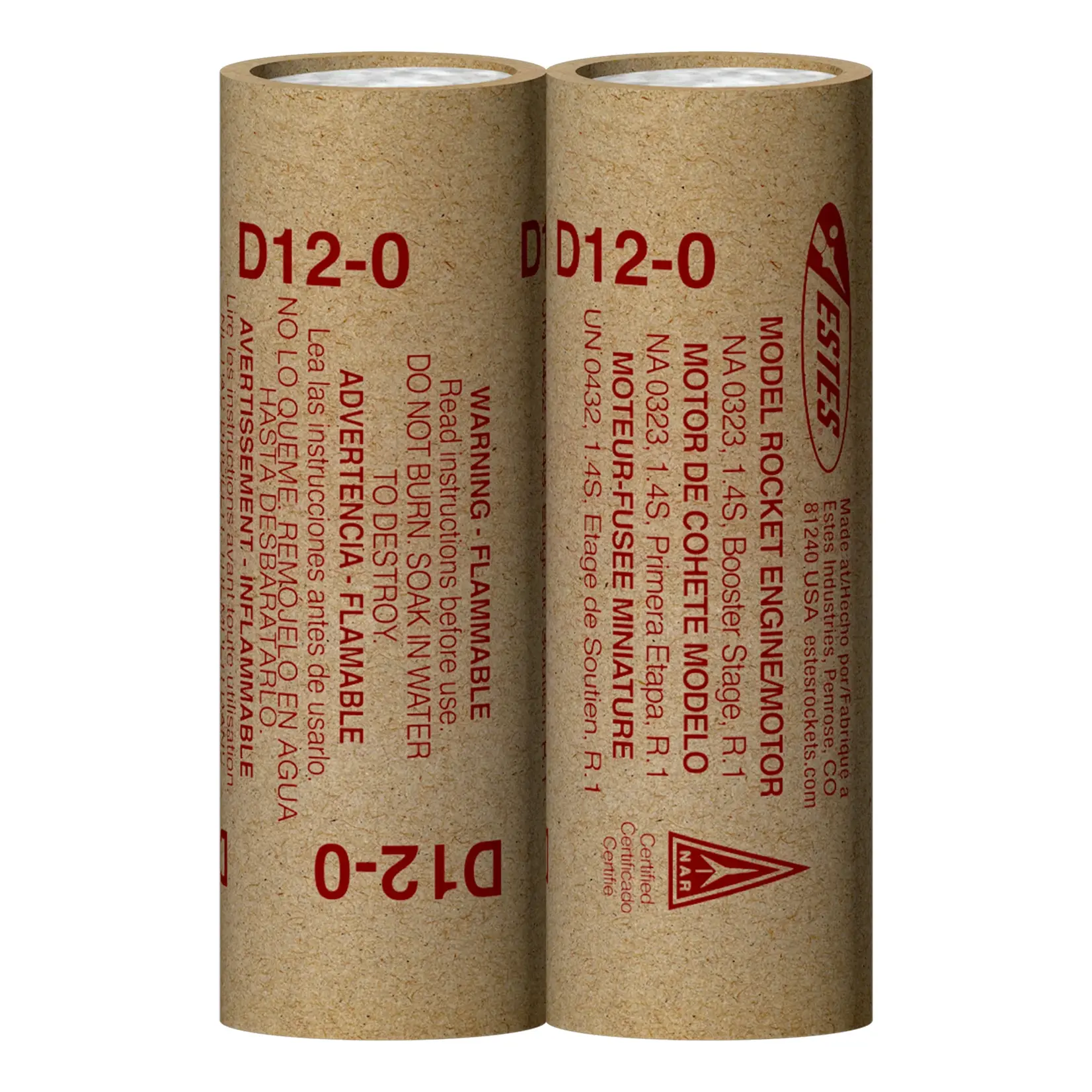 Estes D12-0 Standard Model Rocket Engine (2) - 10049