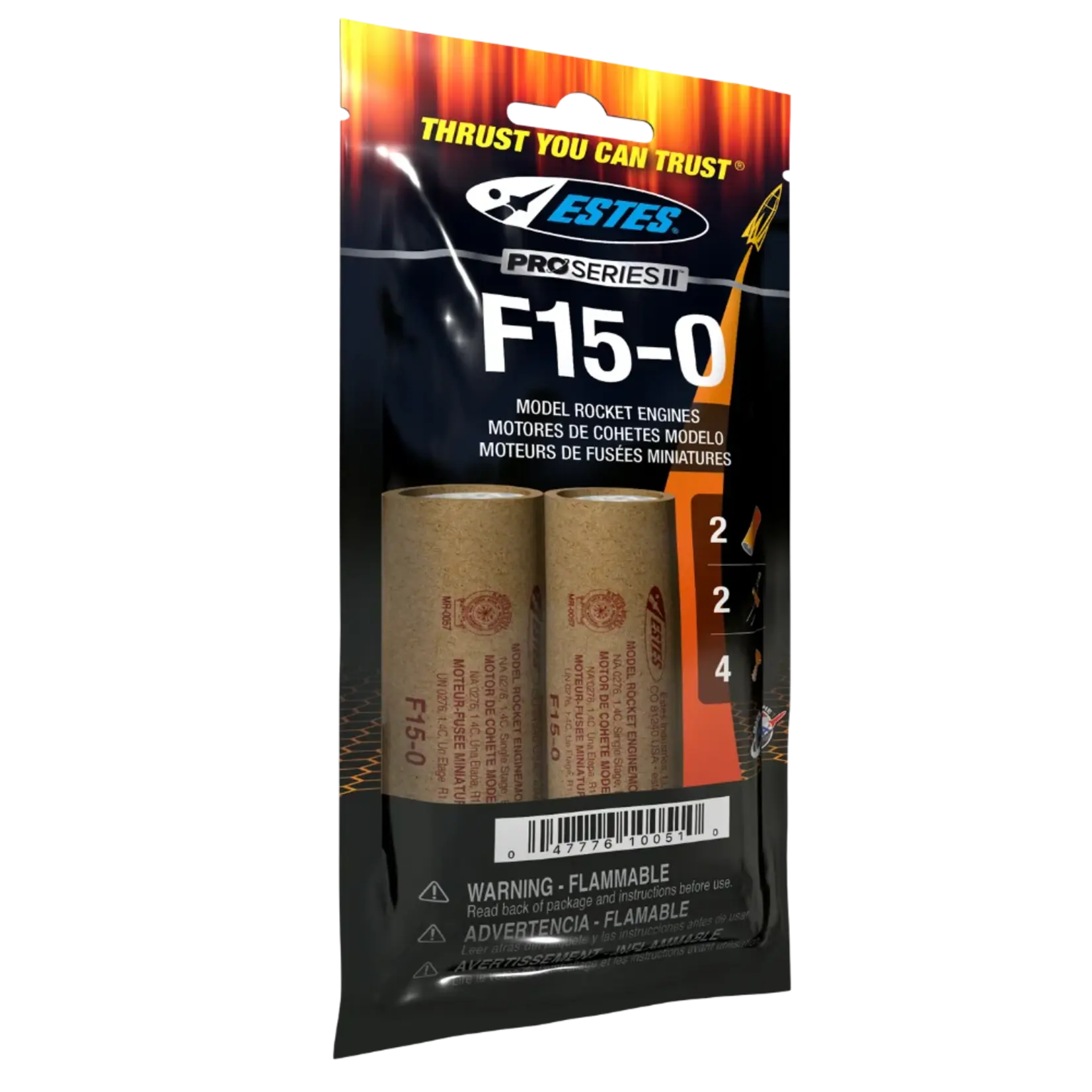 Estes F15-0 PSII Model Rocket Engine (2) - 10051