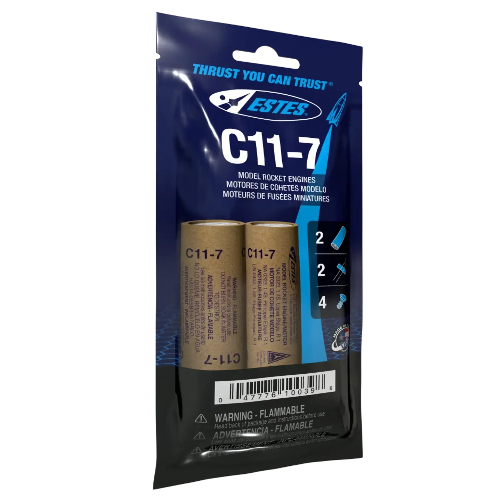 Estes C11-7 Standard Model Rocket Engine (2) - 10039