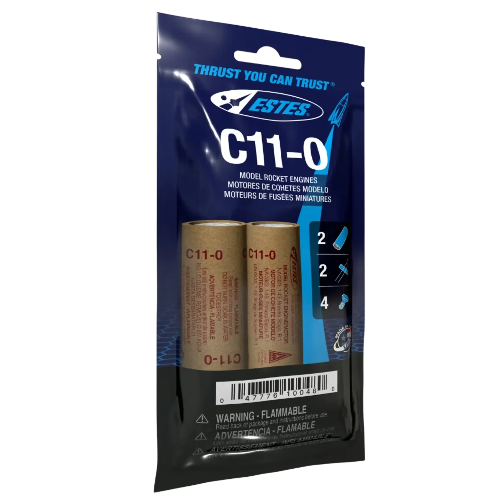 Estes C11-0 Standard Model Rocket Engine (2) - 10048