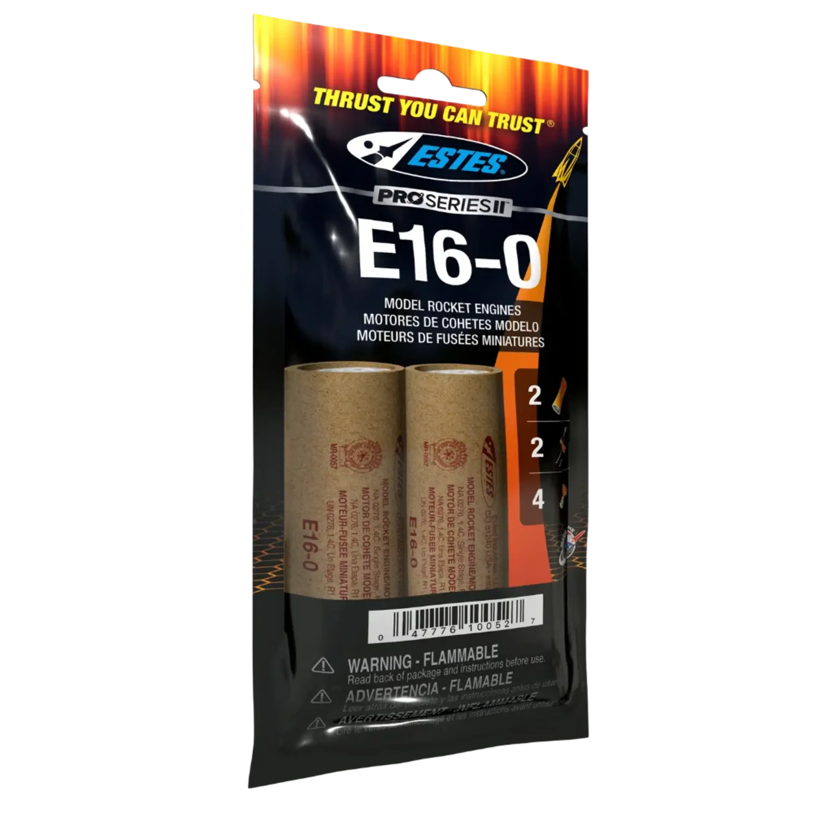 Estes E16-0 PSII Model Rocket Engine (2) - 10052