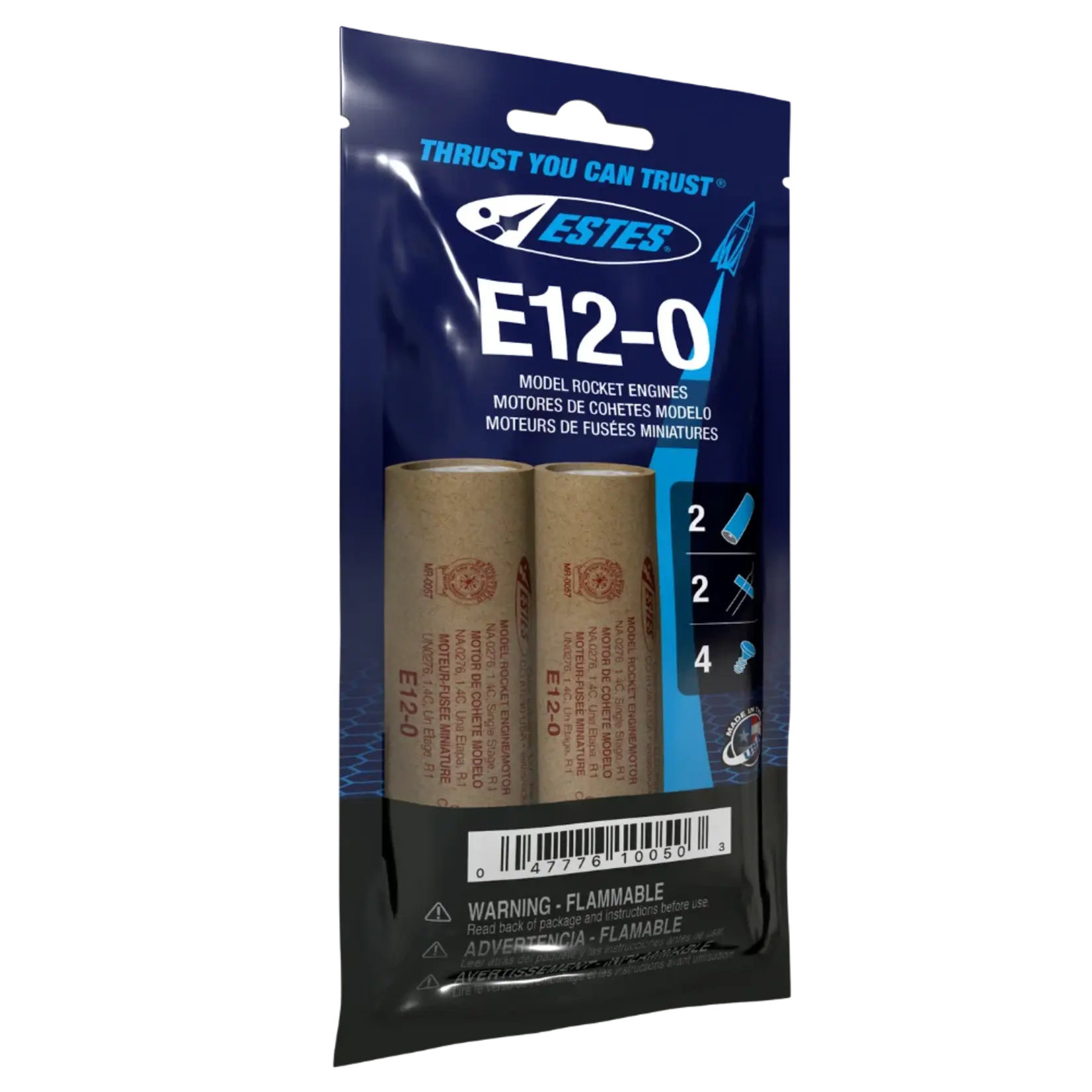 Estes E12-0 Model Rocket Engine (2) - 10050