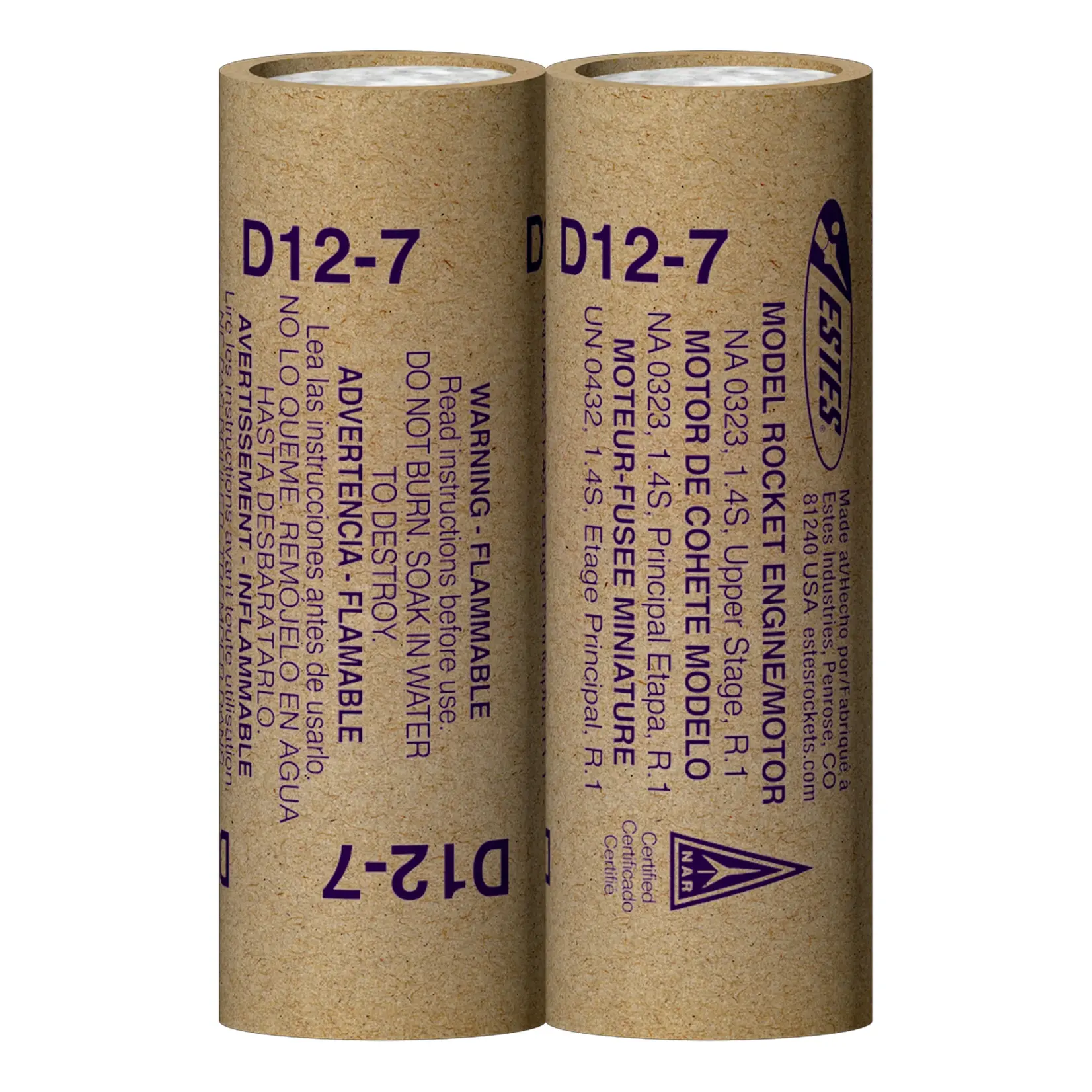 Estes D12-7 Model Rocket Engine (2) - 10040