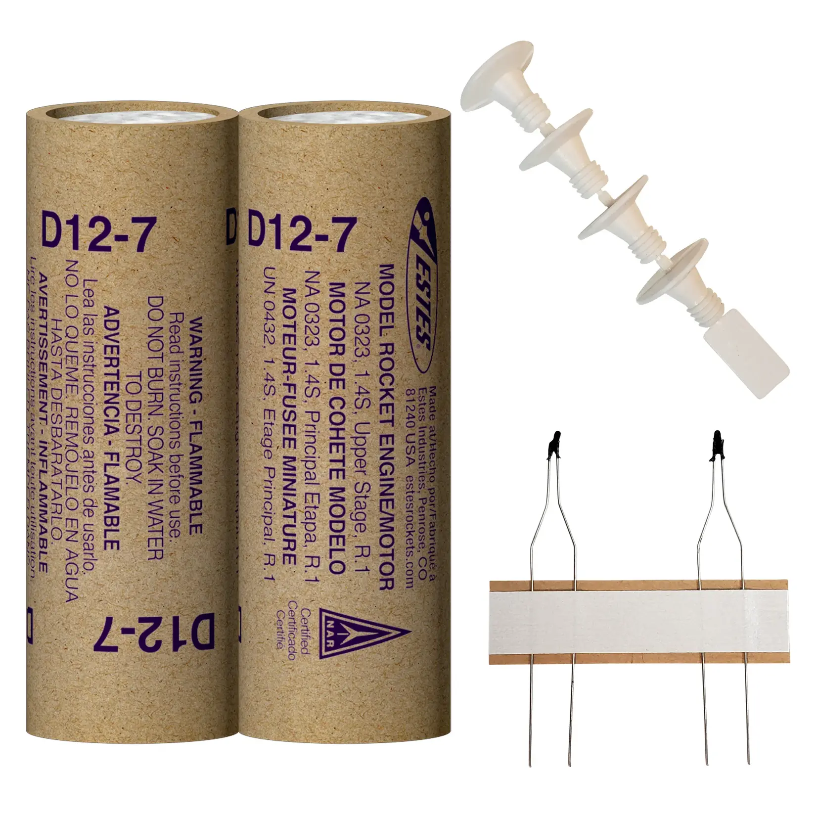Estes D12-7 Model Rocket Engine (2) - 10040