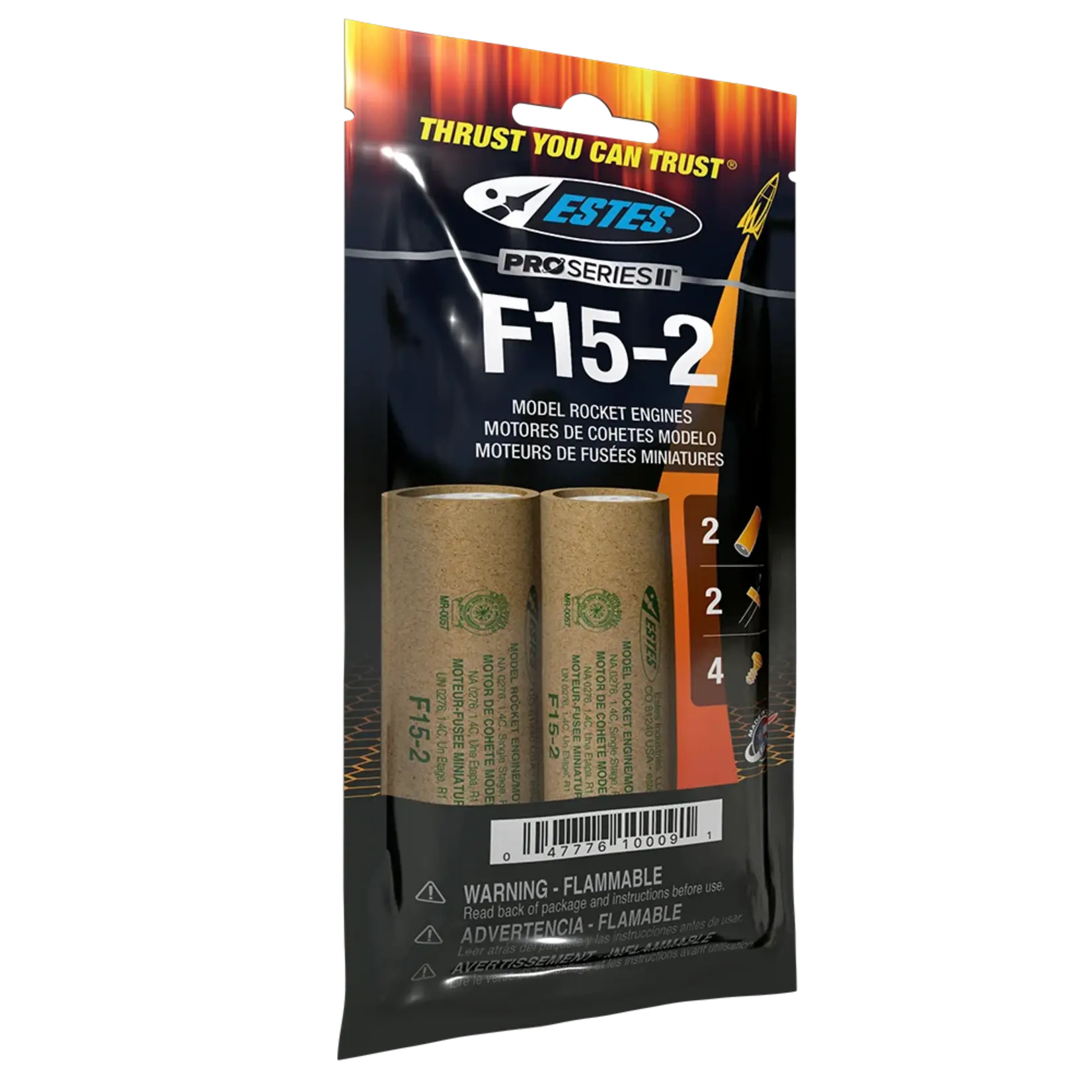 Estes F15-2 PSII Model Rocket Engine (2) - 10009