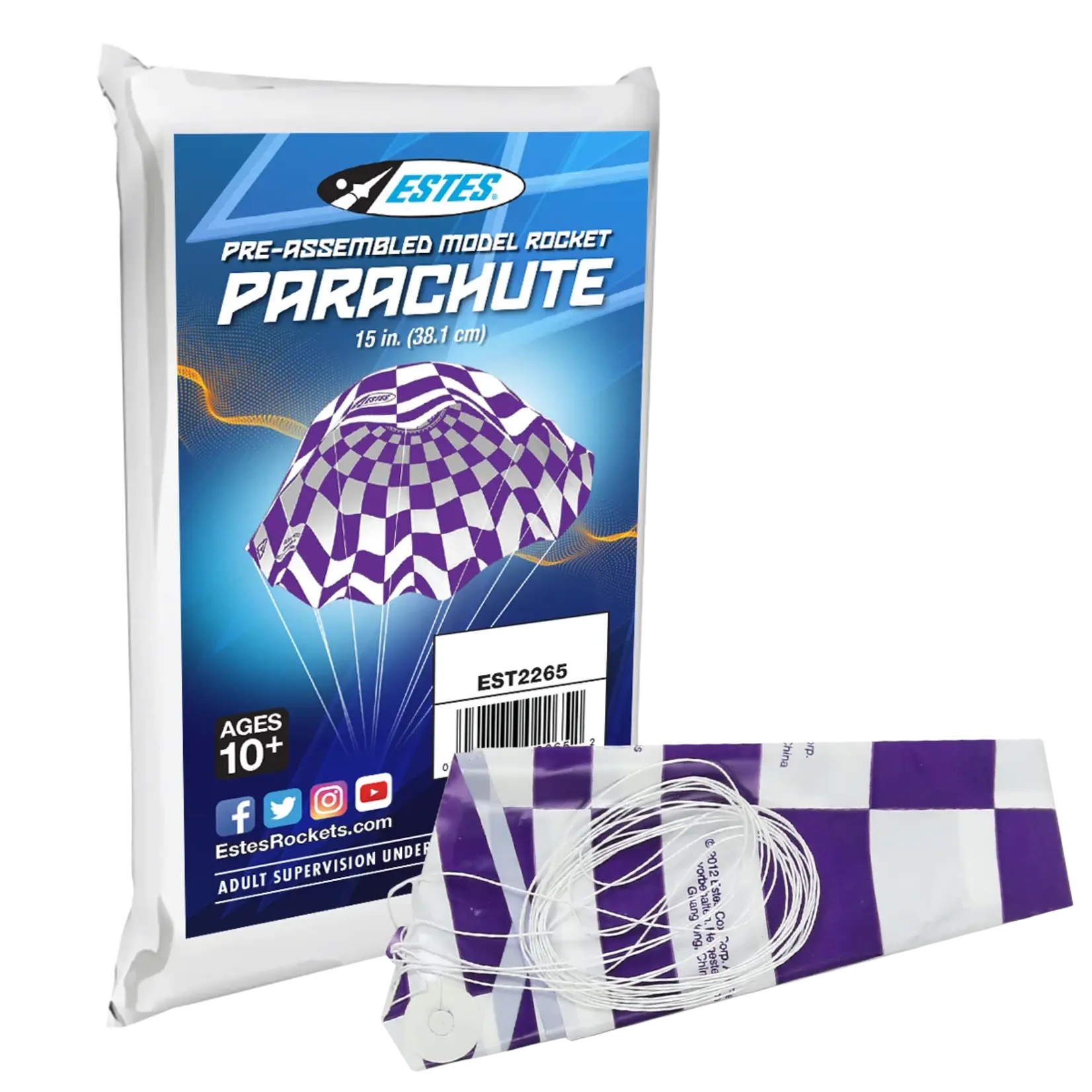 Estes 15 Inch Printed Parachute - 2265