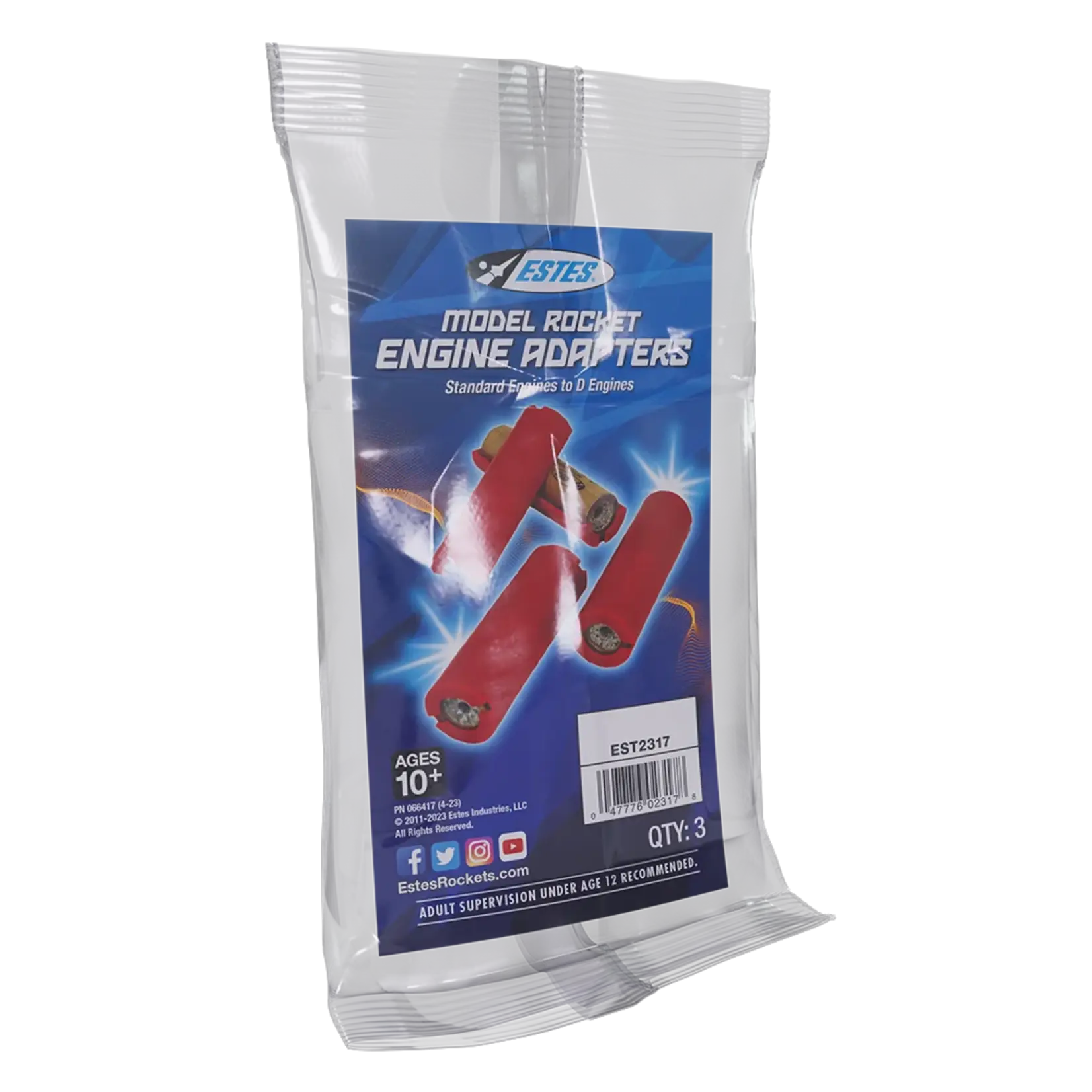 Estes Standard to D Engine Adapter (3) - 2317