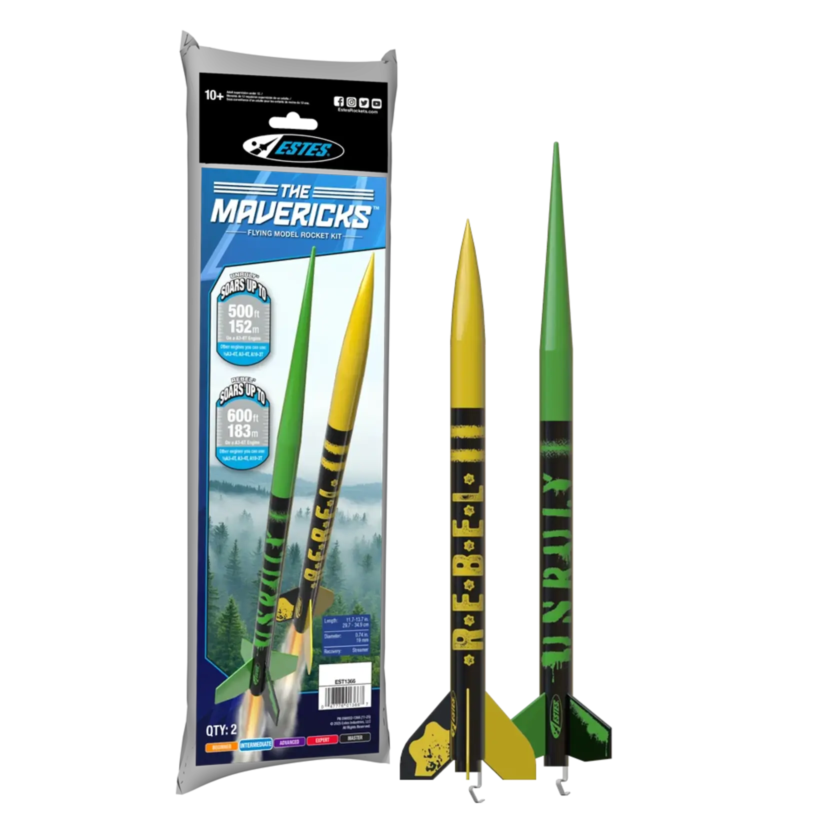 Estes The Mavericks Model Rocket Twin Pack - 1366