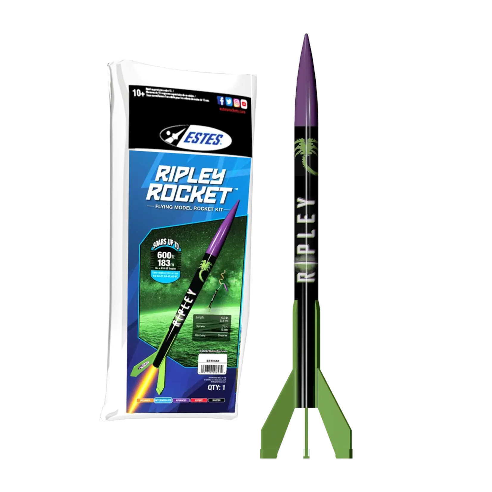 Estes Ripley Rocket Model Rocket - 0653