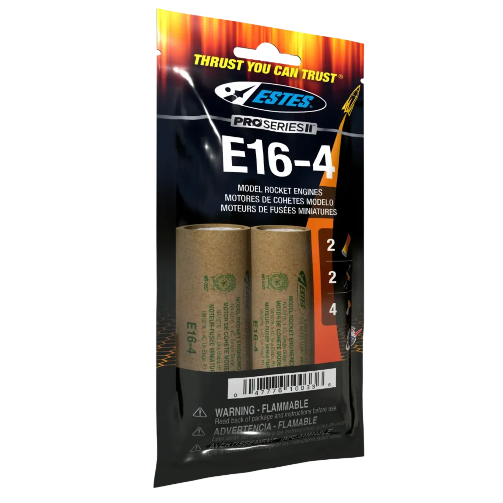 Estes E16-4 PSII Model Rocket Engine (2) - 10033