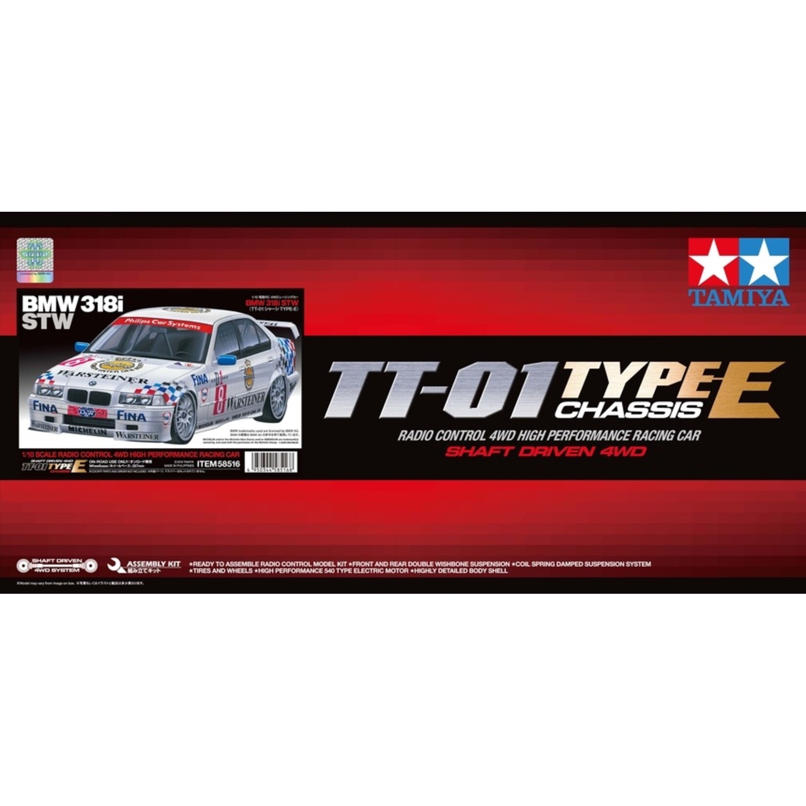 Tamiya 58516 - 1/10 BMW 318i STW TT01E