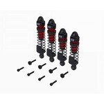 Arrma ARA-2670 Shock Set, Front/Rear Assembled, 700 cSt Oil, Red (4Pcs): MINI