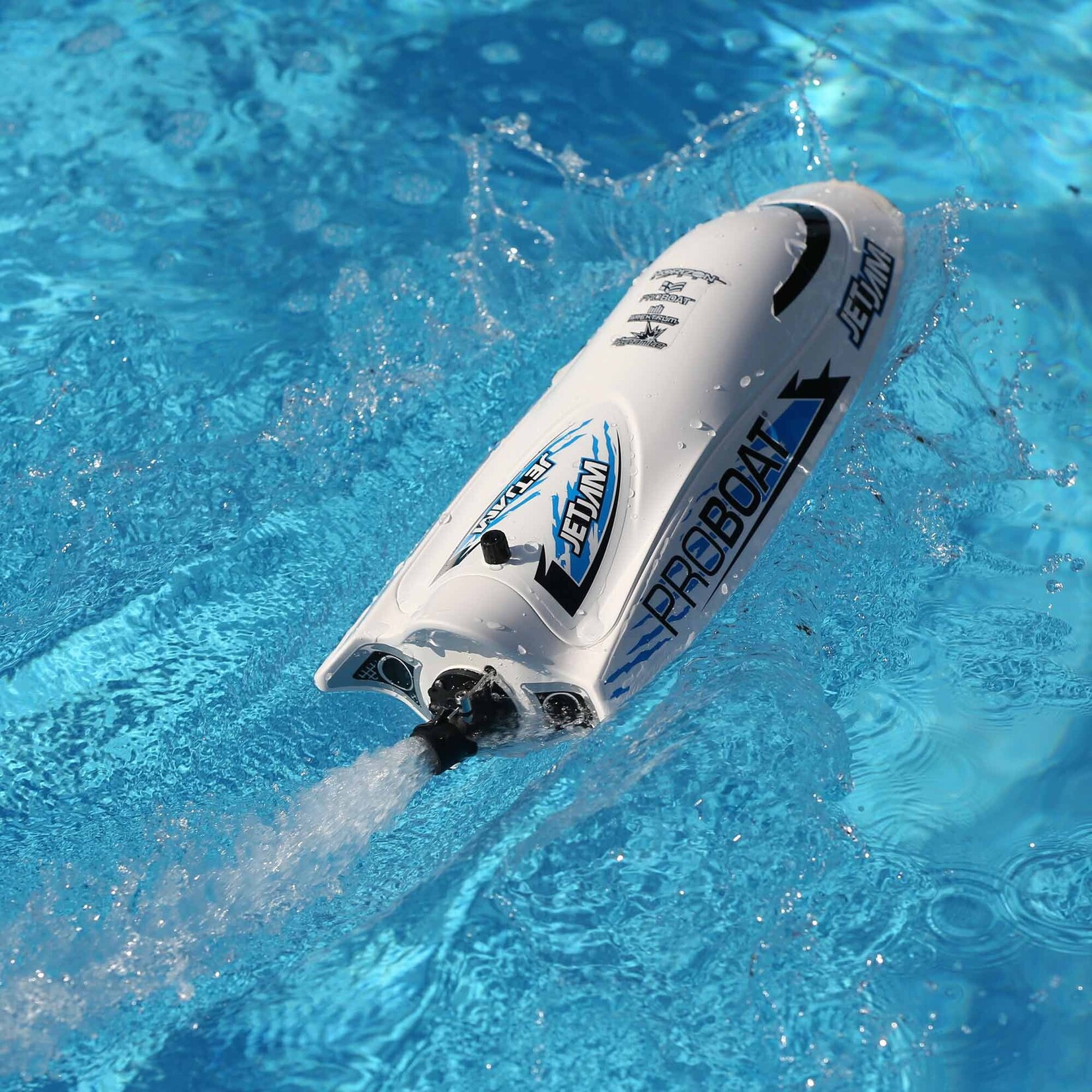 Pro Boat PRB08031V2T2 Jet Jam 12" Pool Racer Brushed White RTR