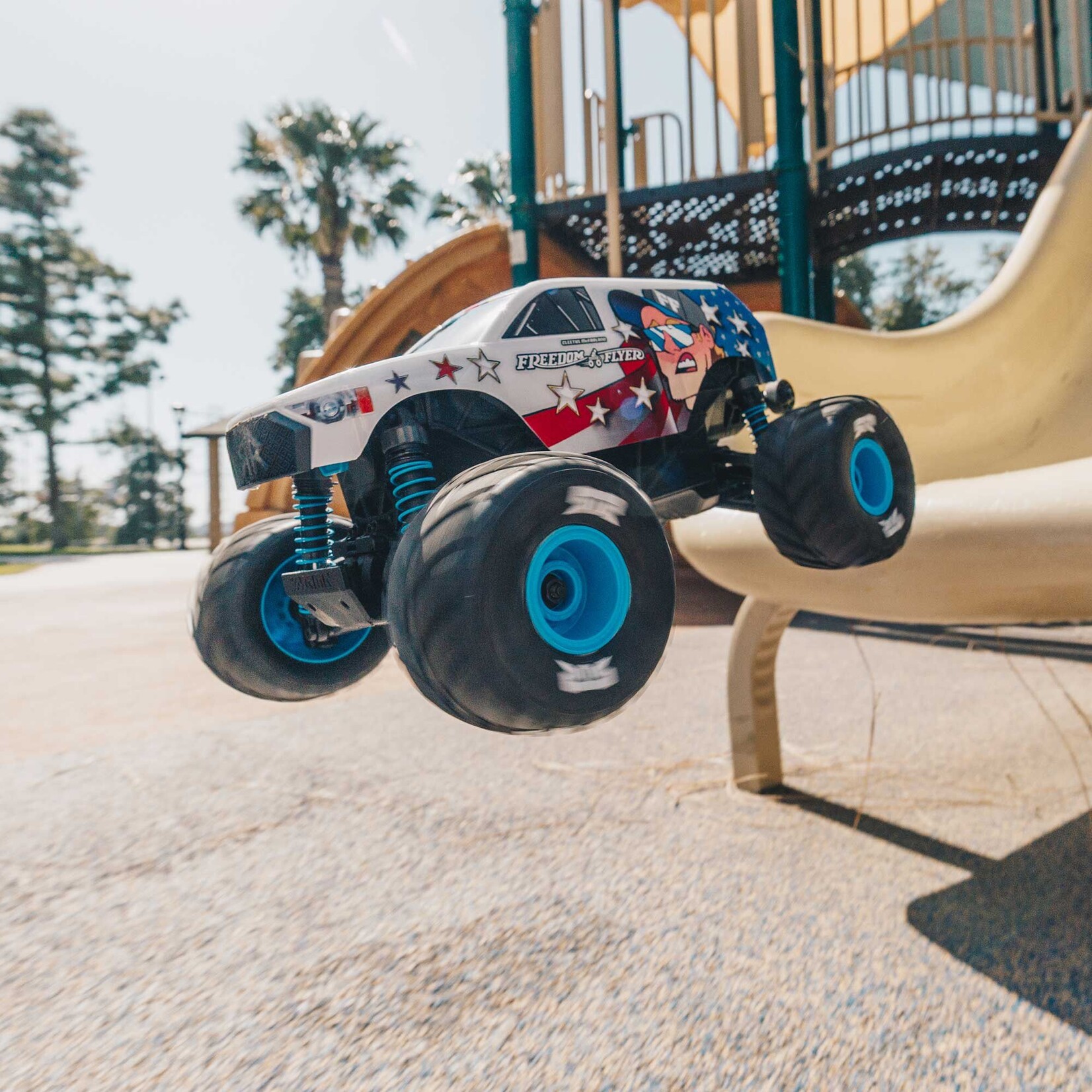 Arrma ARA2130FF 1:16 Freedom Flyer 4X4 RTR Brushed Monster Truck (Battery & Charger Included), White