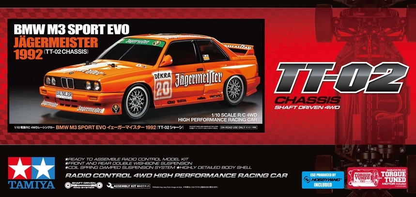 58760 - 1/10 BMW M3 Sport EVO 1992, Jagermeister TT02