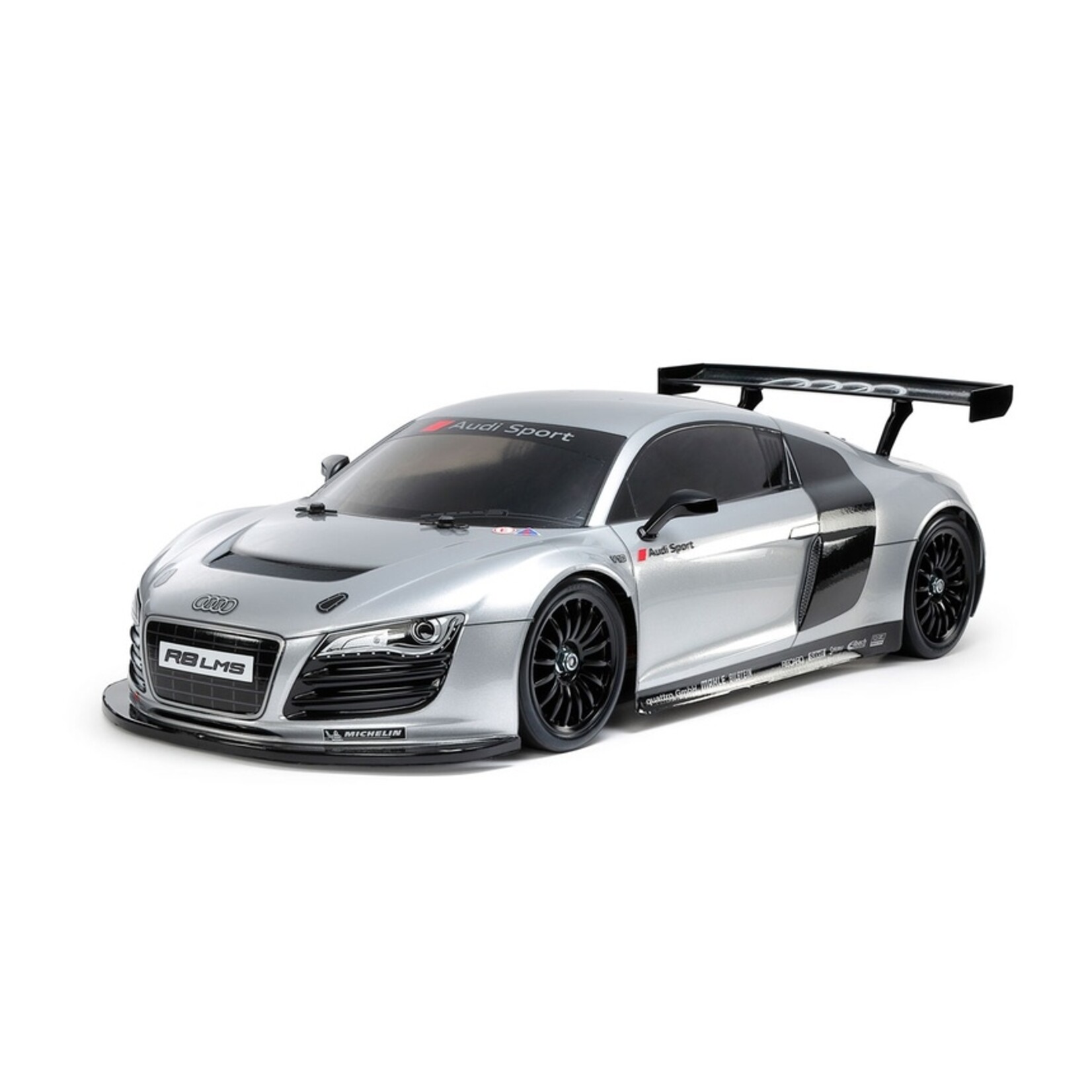 Tamiya 47517 - 1/10 2008 Audi R8 LMS 4WD Painted Body (Limited Edition) (Silver) TT02