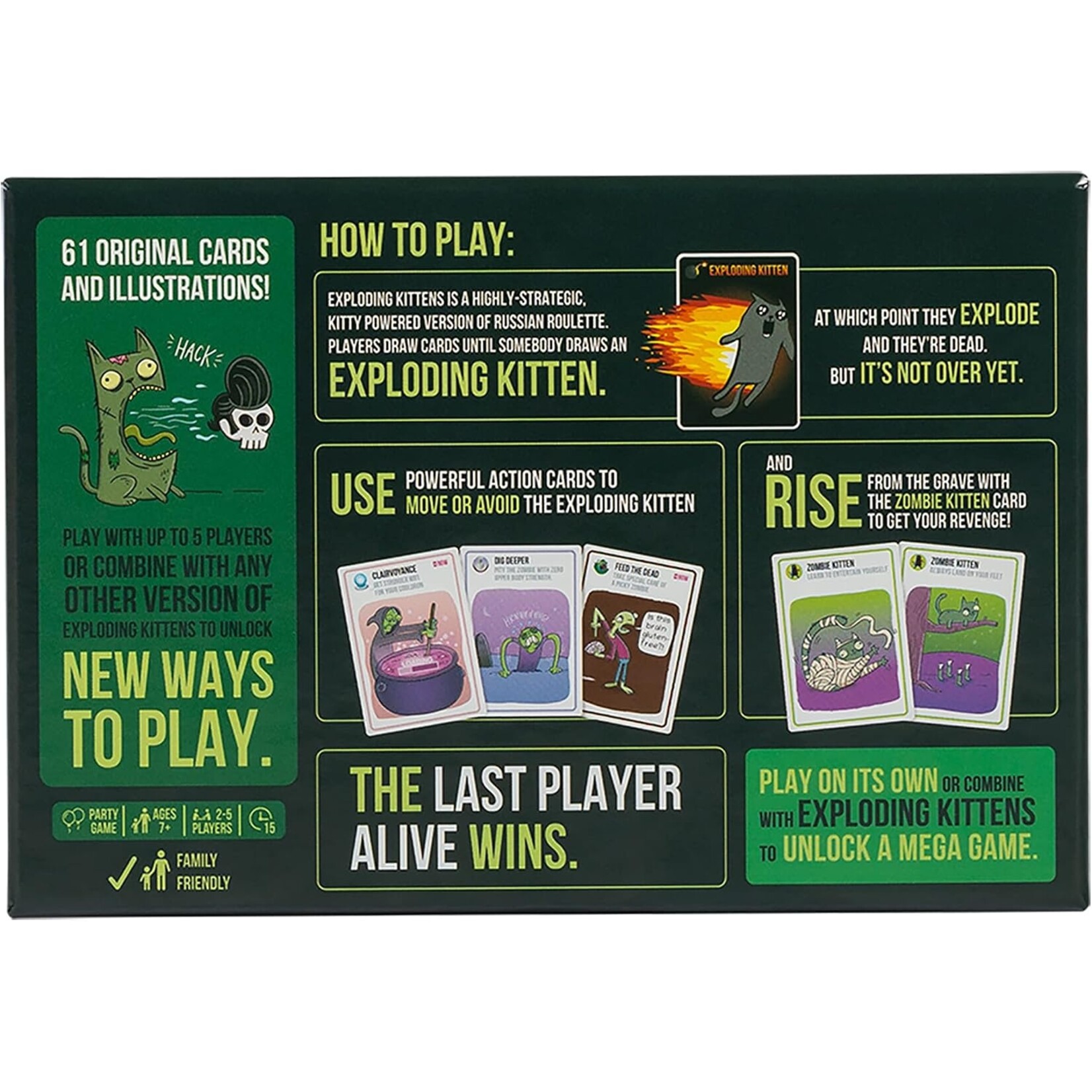 Asmodee Exploding Kittens: Zombie Kittens