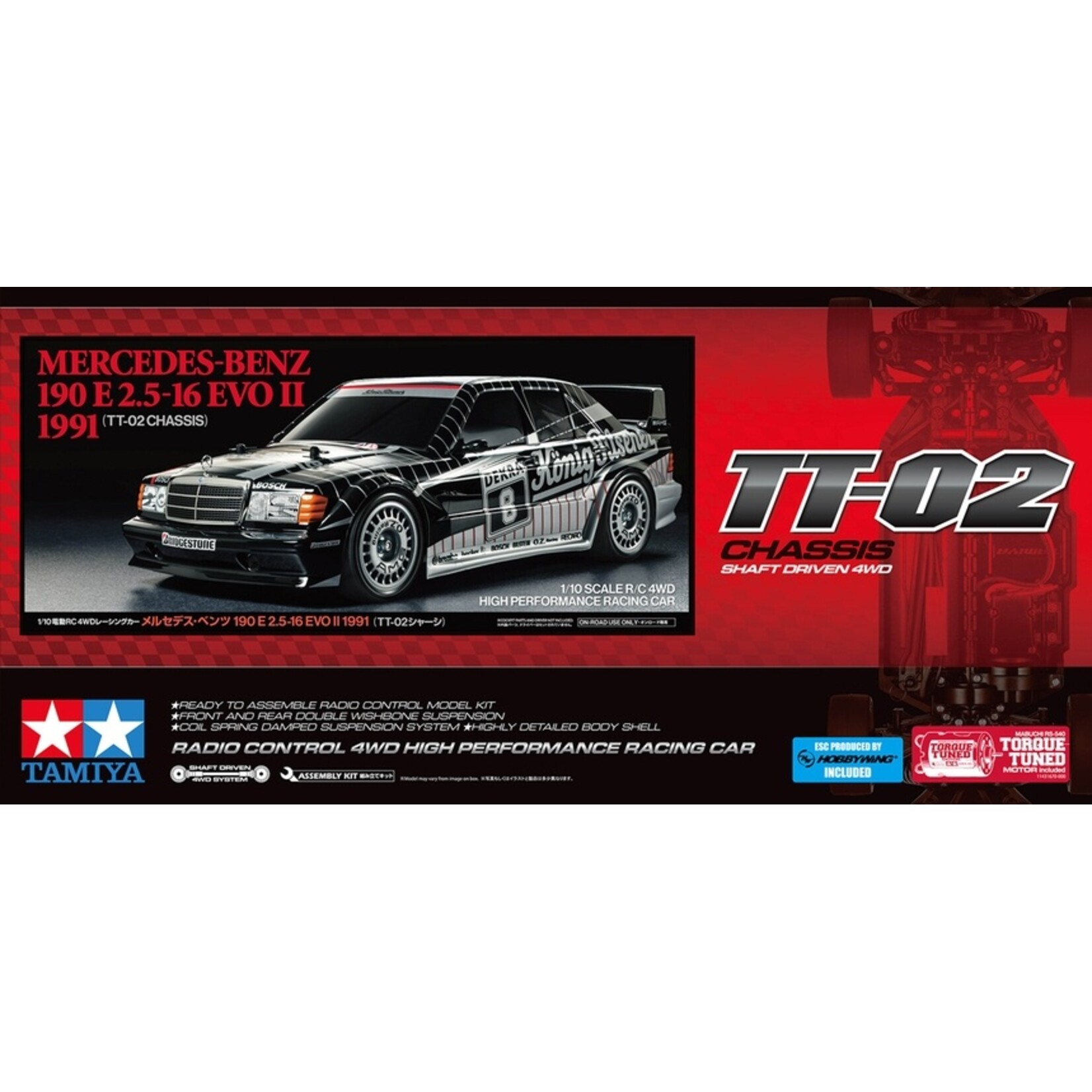Tamiya 58752 - 1/10 Mercedes-Benz 190 E 2.5-16 Evo II 1991 TT-02