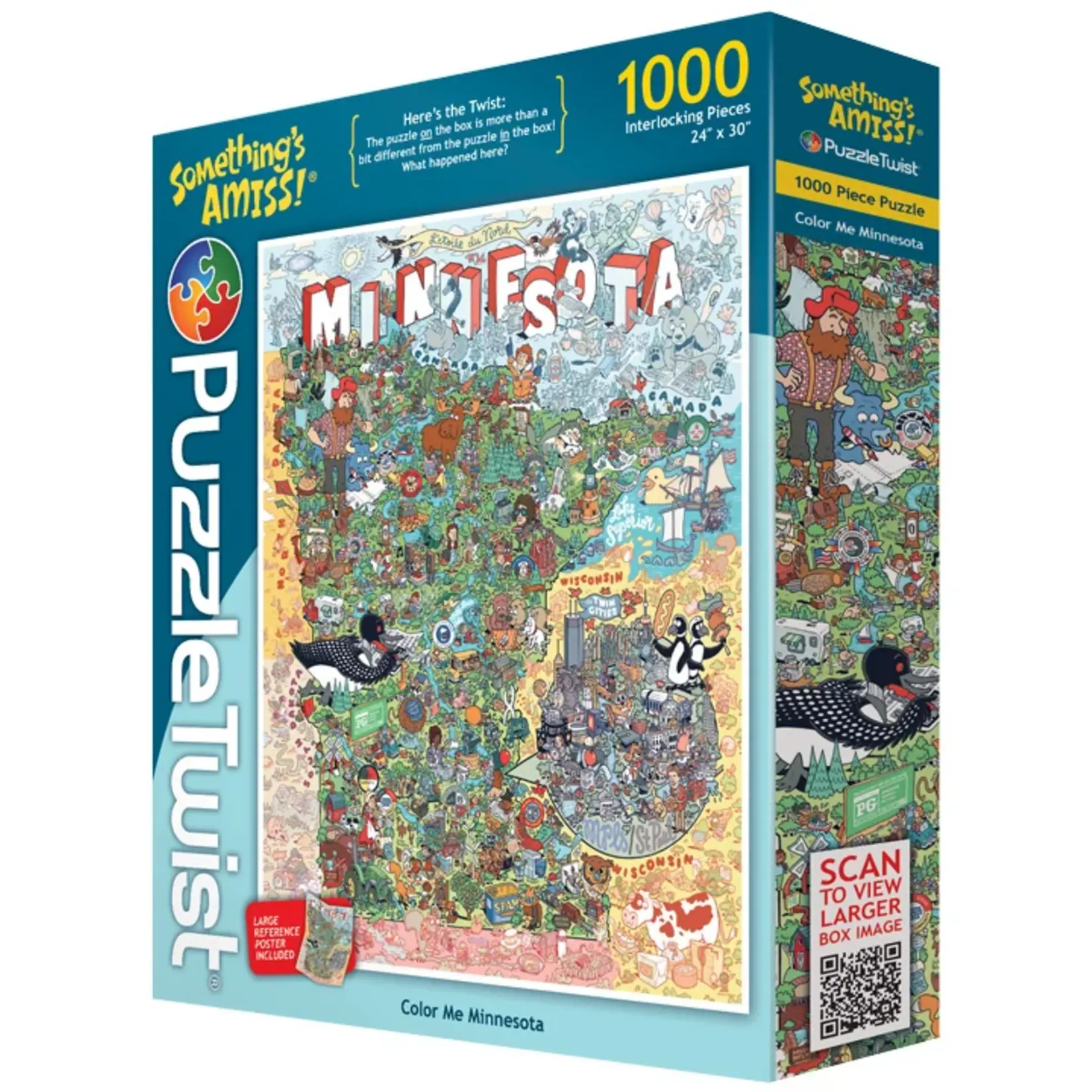 Puzzle Twist Color Me Minnesota - 1000 Piece Puzzle