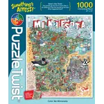 Puzzle Twist Color Me Minnesota - 1000 Piece Puzzle
