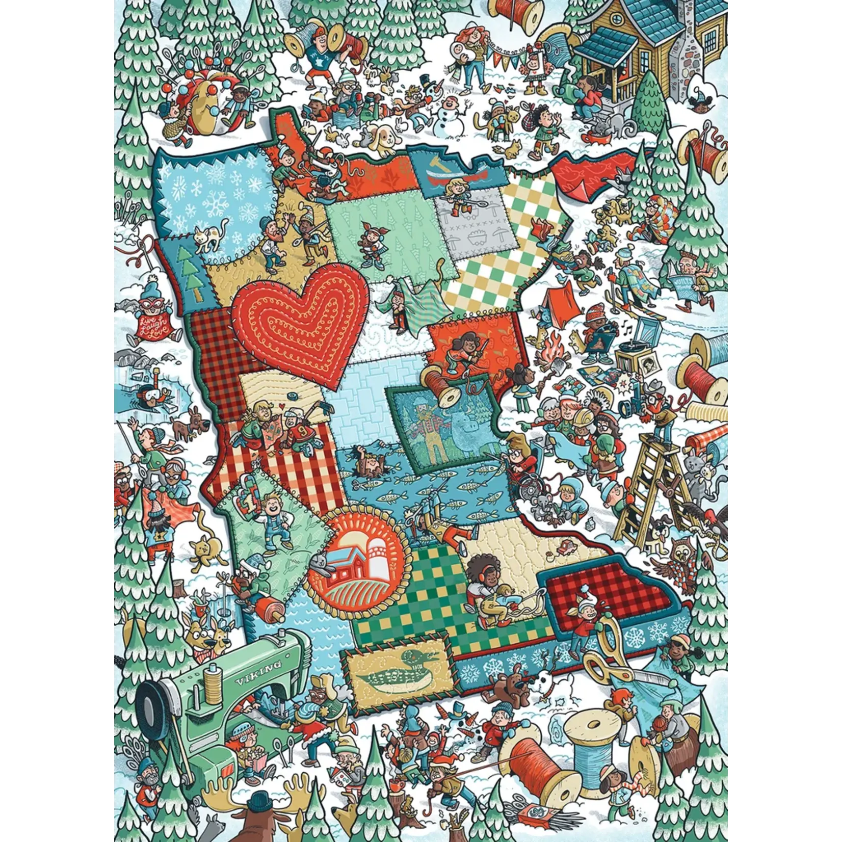 Puzzle Twist Fabric of Minnesota - 500 Piece Puzzle