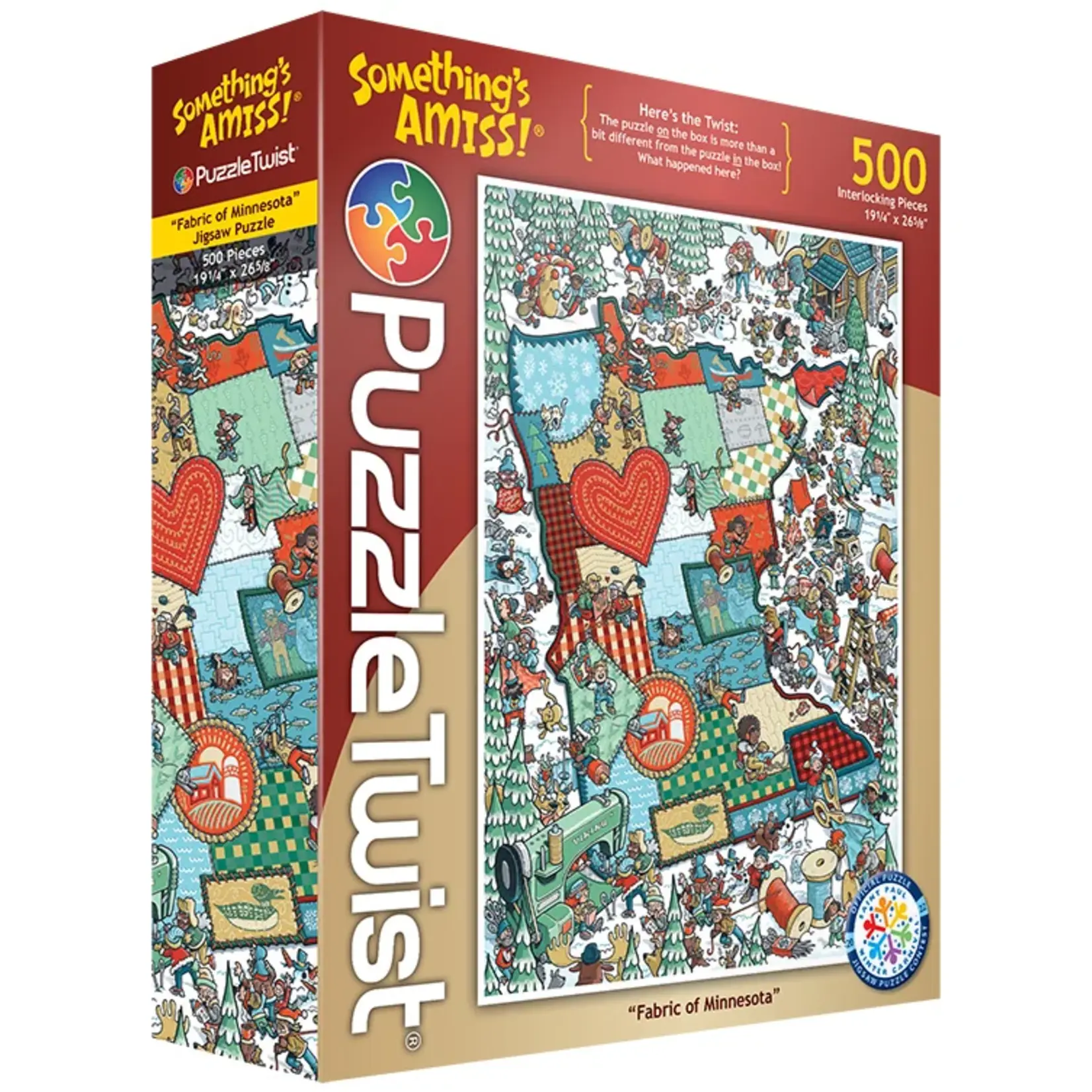 Puzzle Twist Fabric of Minnesota - 500 Piece Puzzle