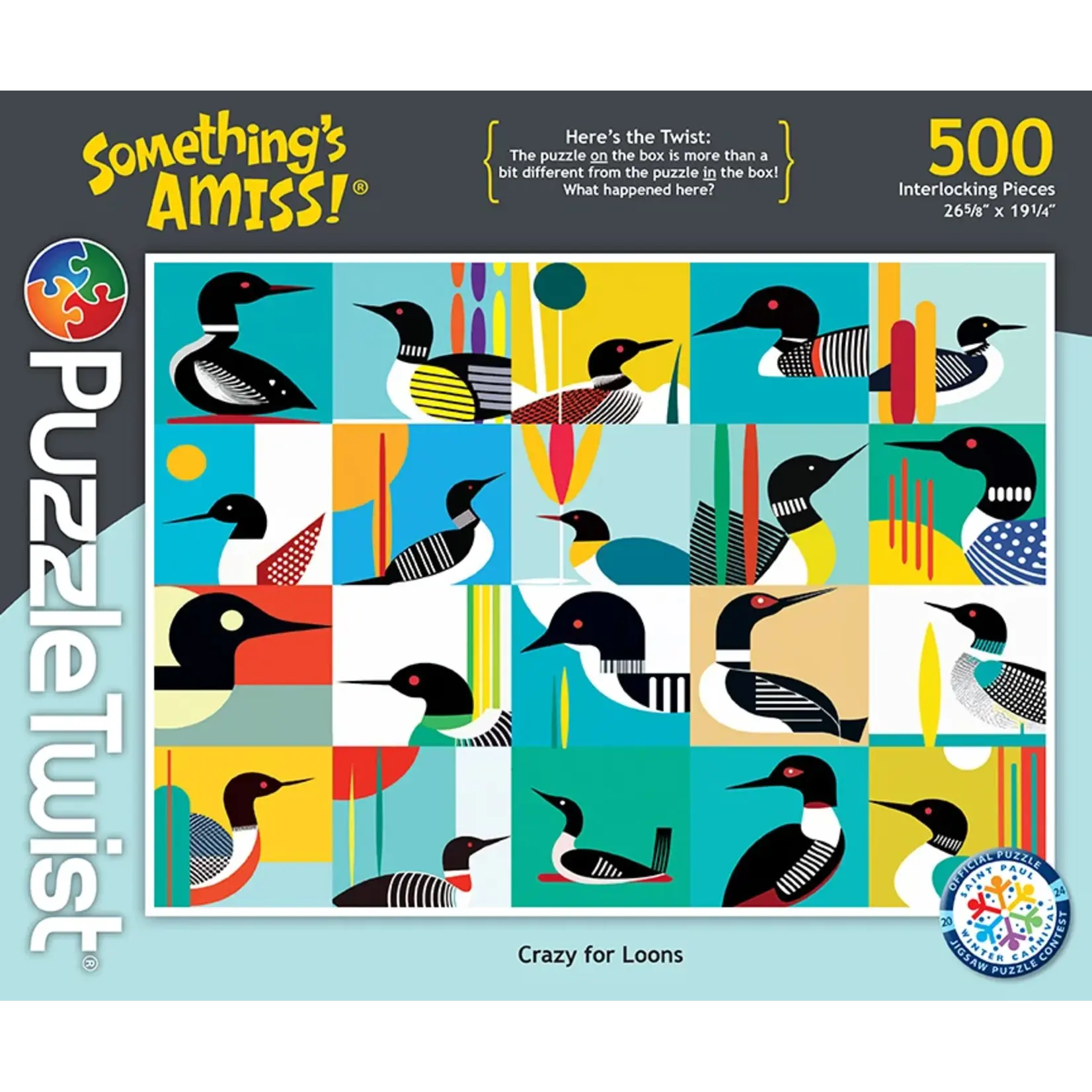 Puzzle Twist Crazy For Loons - 500 Piece Puzzle