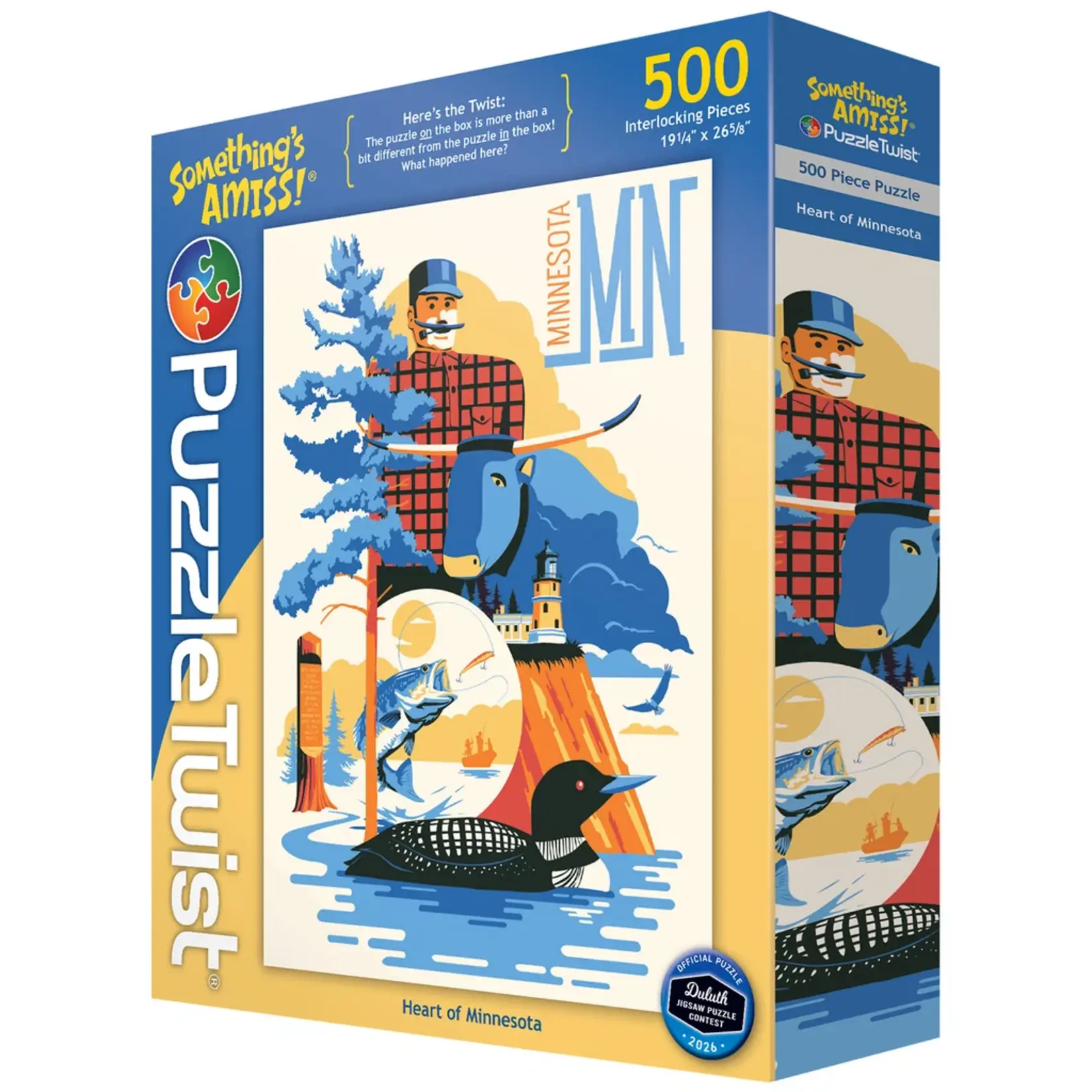 Puzzle Twist Heart of Minnesota - 500 Piece Puzzle