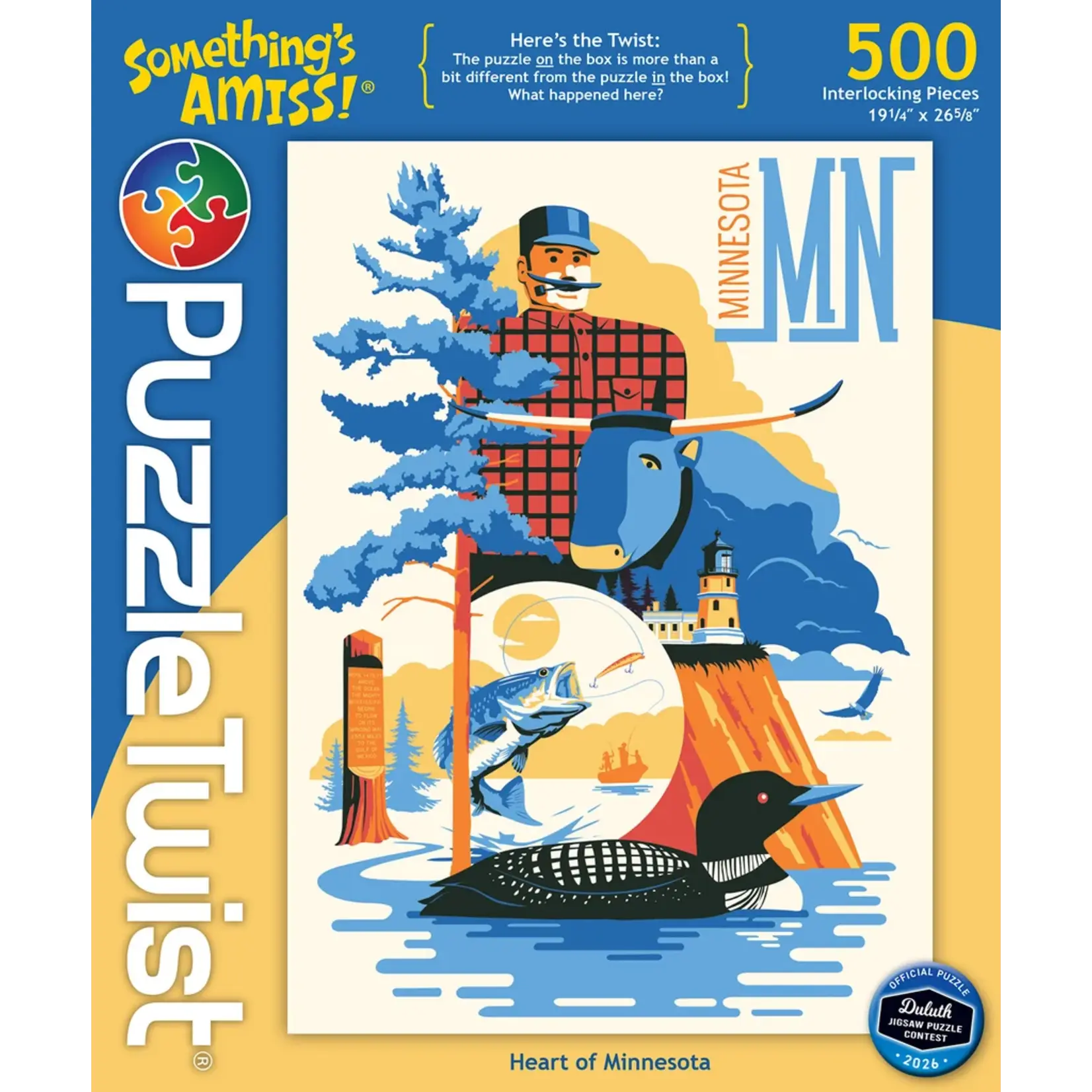Puzzle Twist Heart of Minnesota - 500 Piece Puzzle