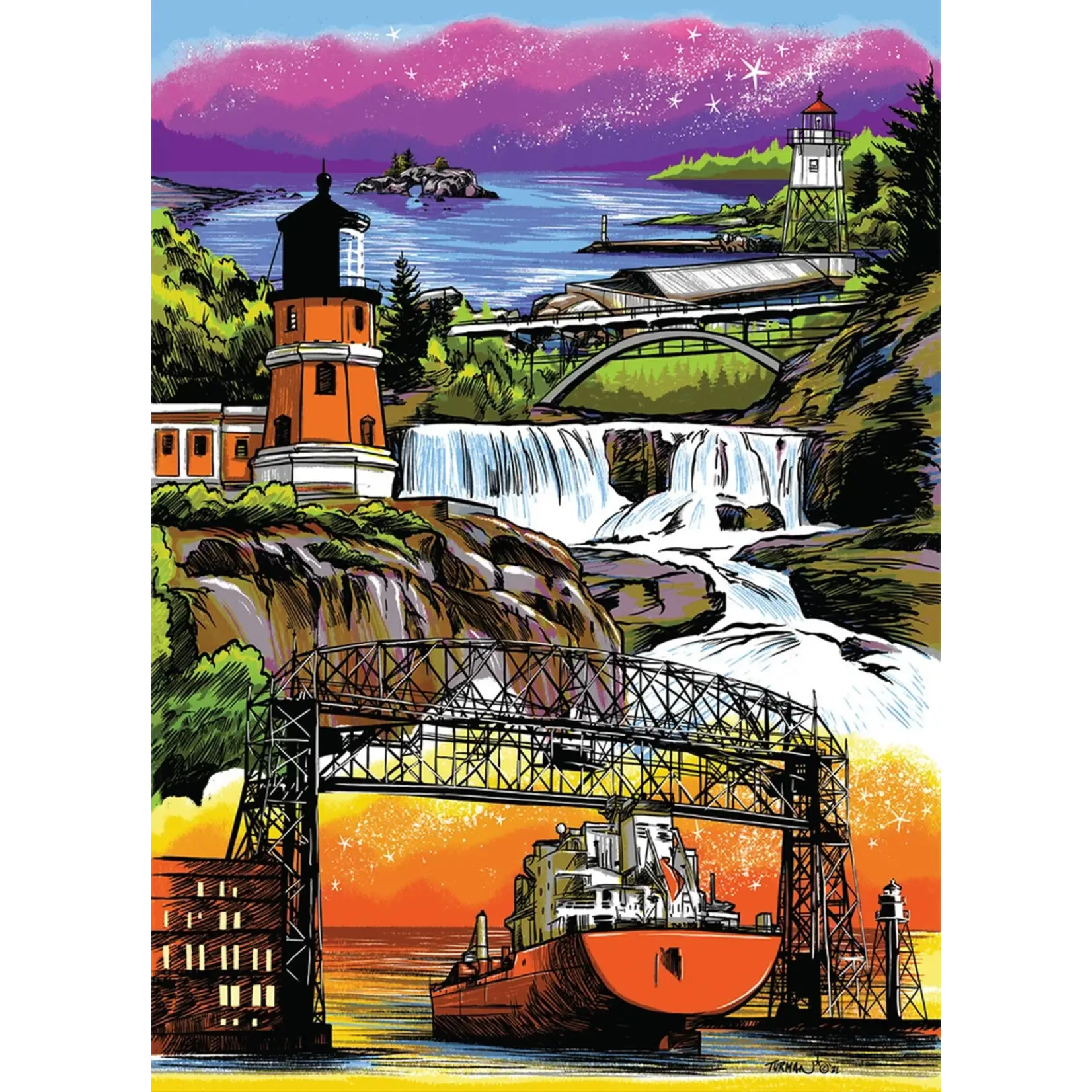 Puzzle Twist Along the Lake - 1000 Piece Puzzle