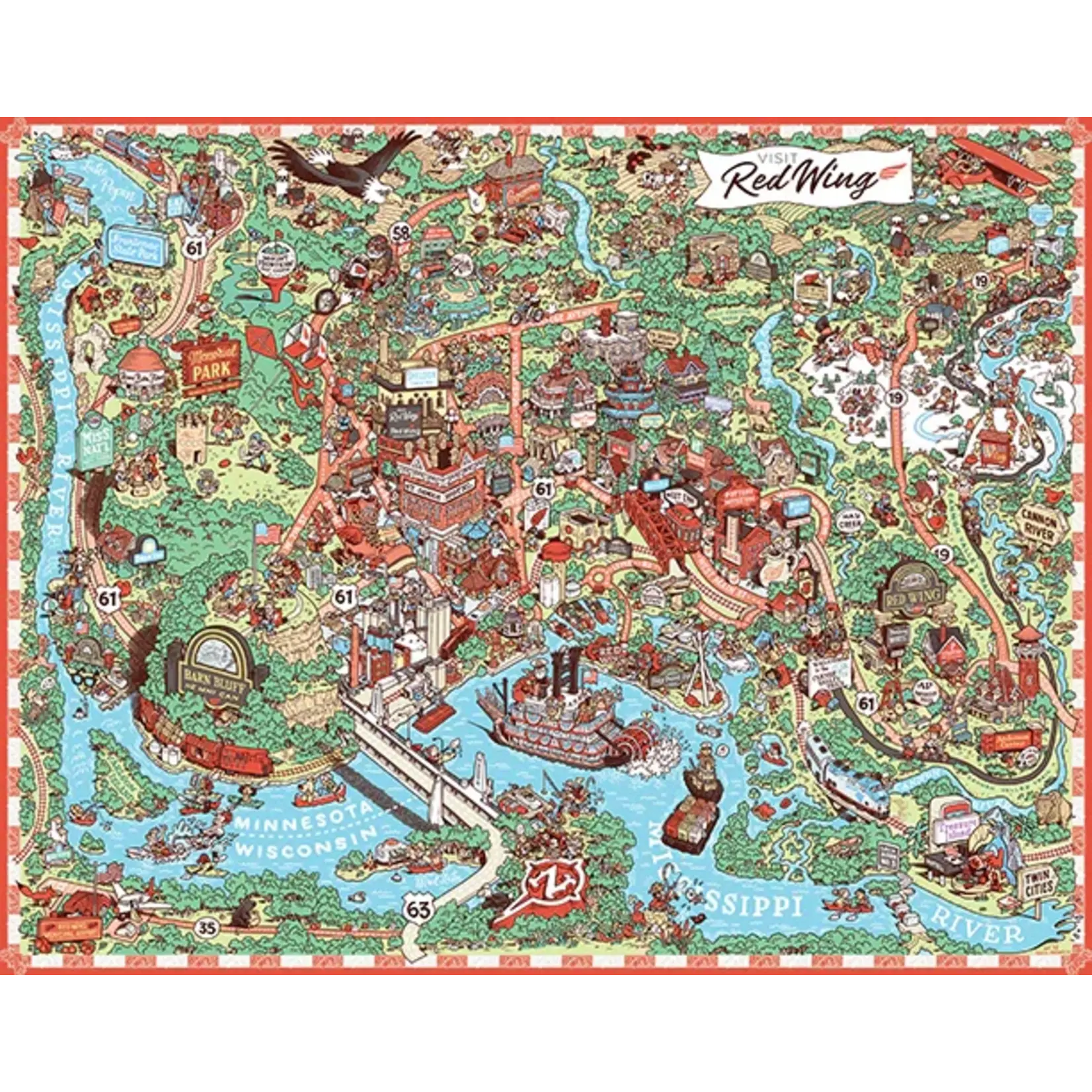 Puzzle Twist Red Wing, MN - 1000 Piece Puzzle