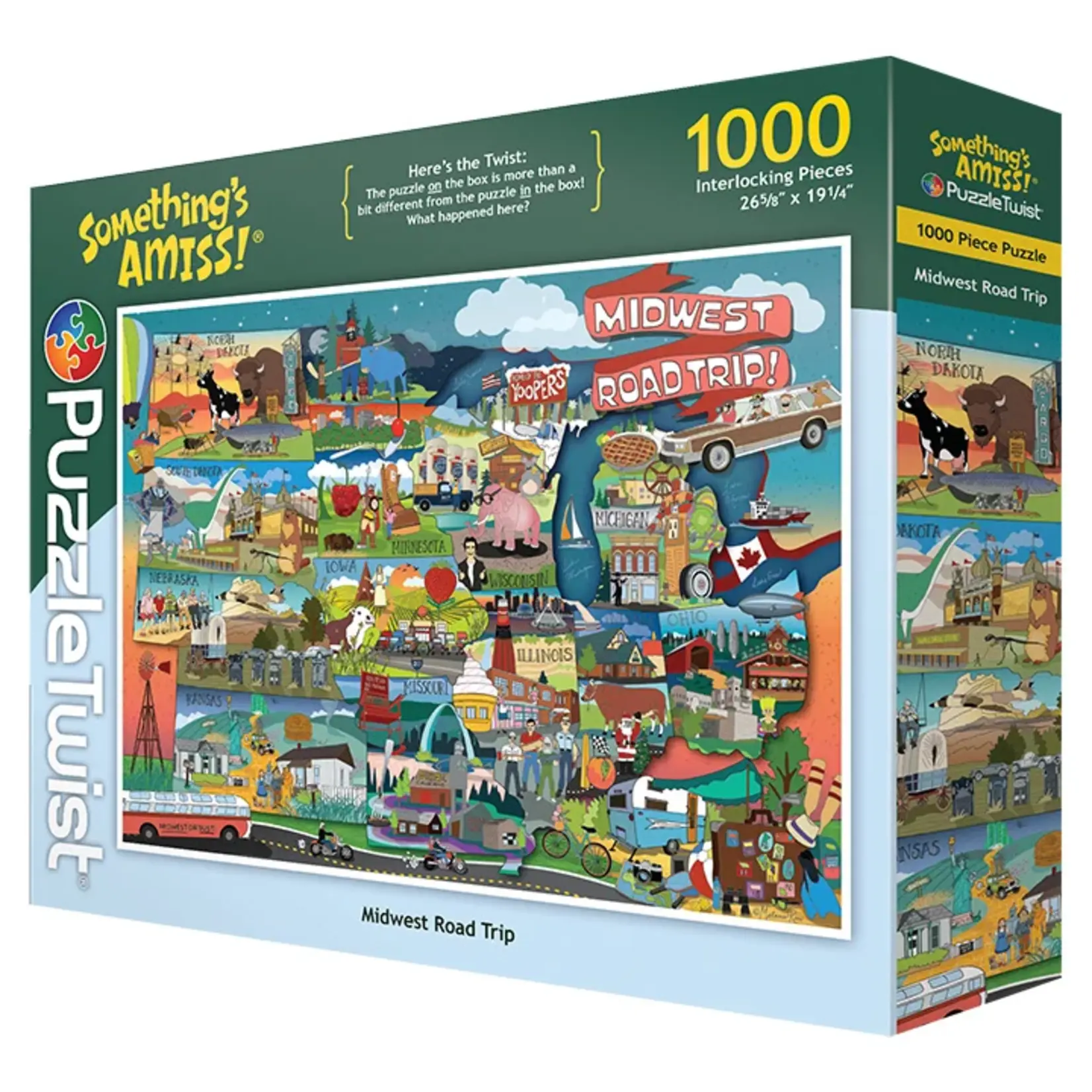 Puzzle Twist Midwest Road Trip - 1000 Piece Puzzle
