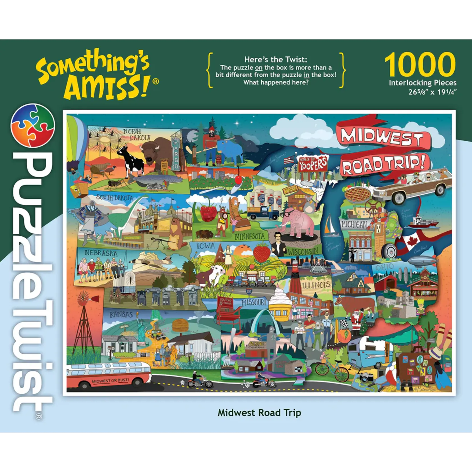 Puzzle Twist Midwest Road Trip - 1000 Piece Puzzle