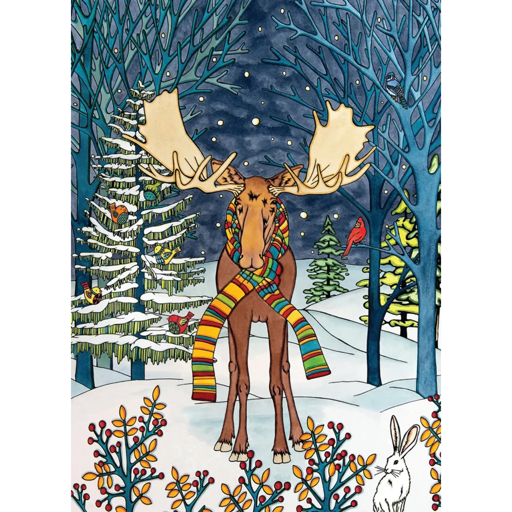 Puzzle Twist Winter Moose - 500 Piece Puzzle