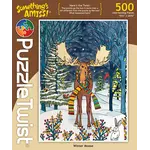 Puzzle Twist Winter Moose - 500 Piece Puzzle