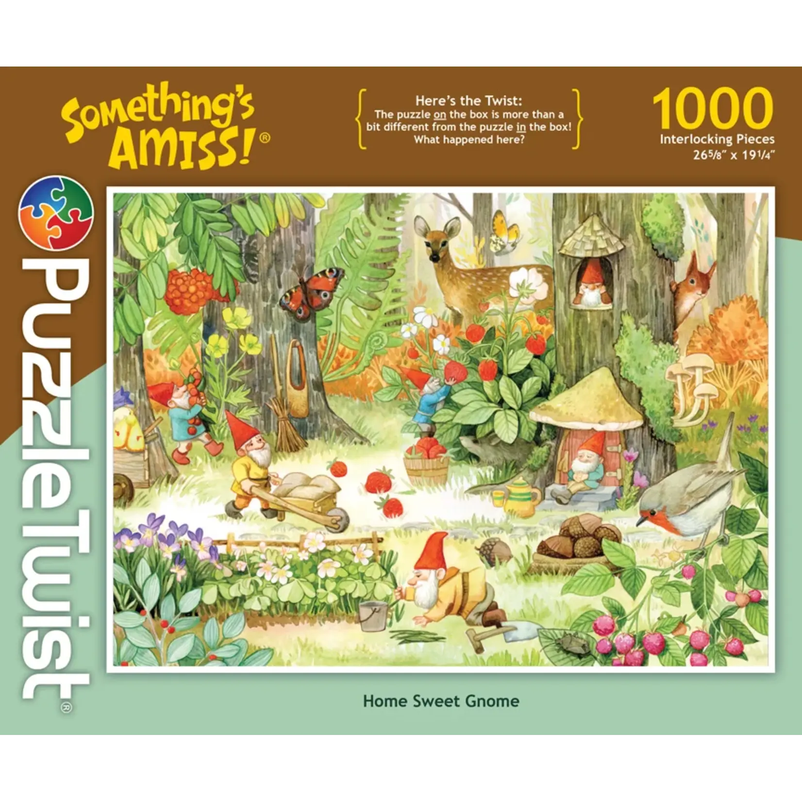 Puzzle Twist Home Sweet Gnome - 1000 Piece Puzzle