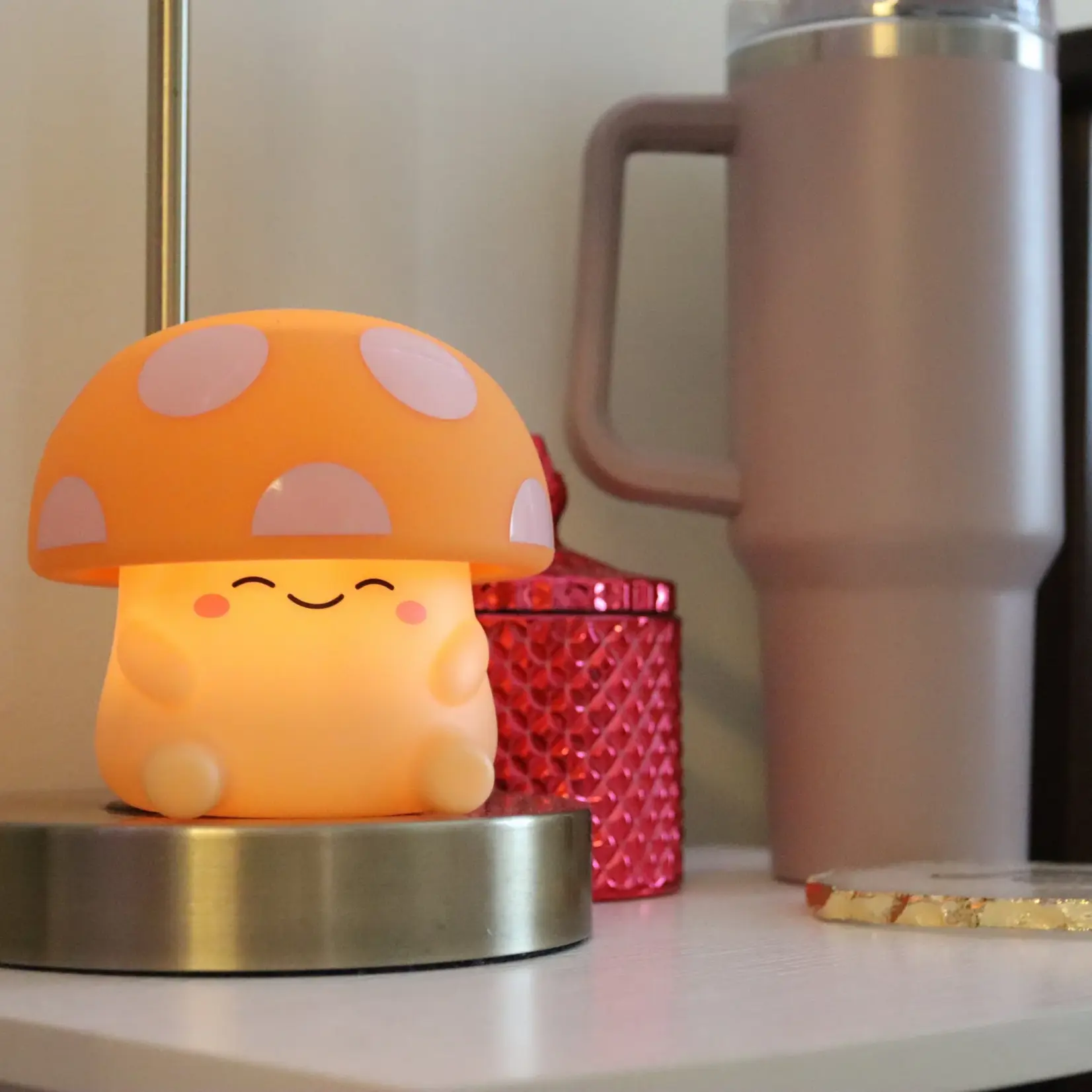 World Of Mushi Squishy Mushroom Light: Orange