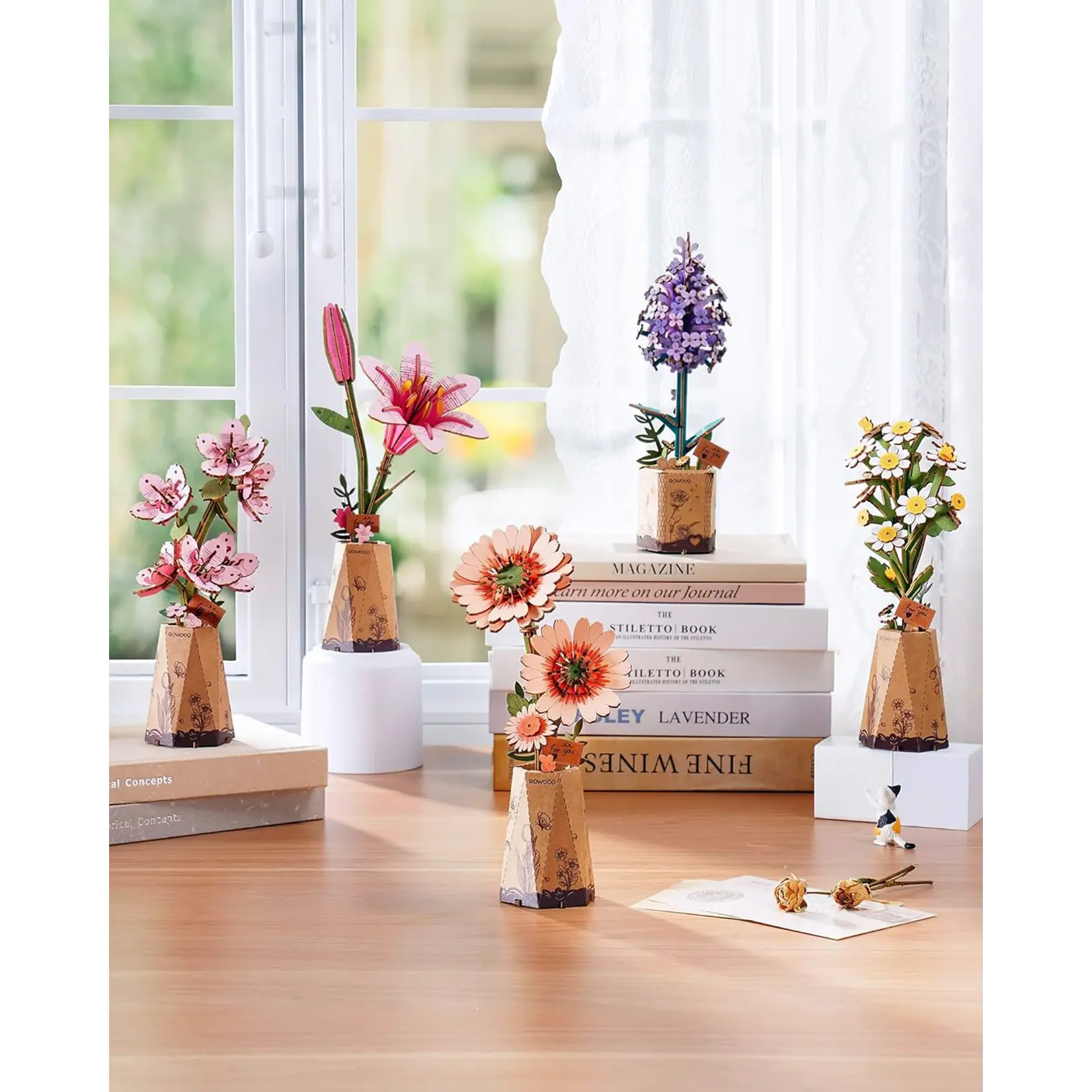 Hands Craft Flower - Orange Gerbera Daisy