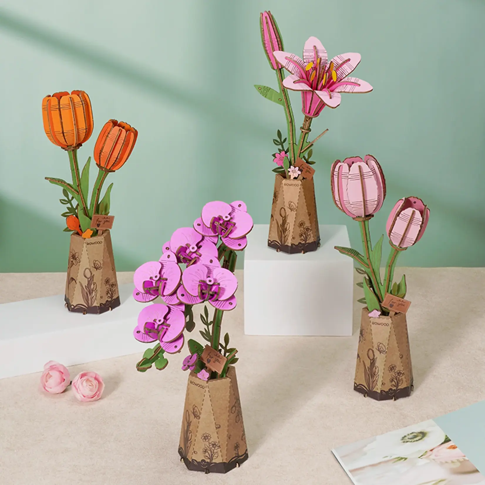 Hands Craft Flower - Purple Moth Orchid