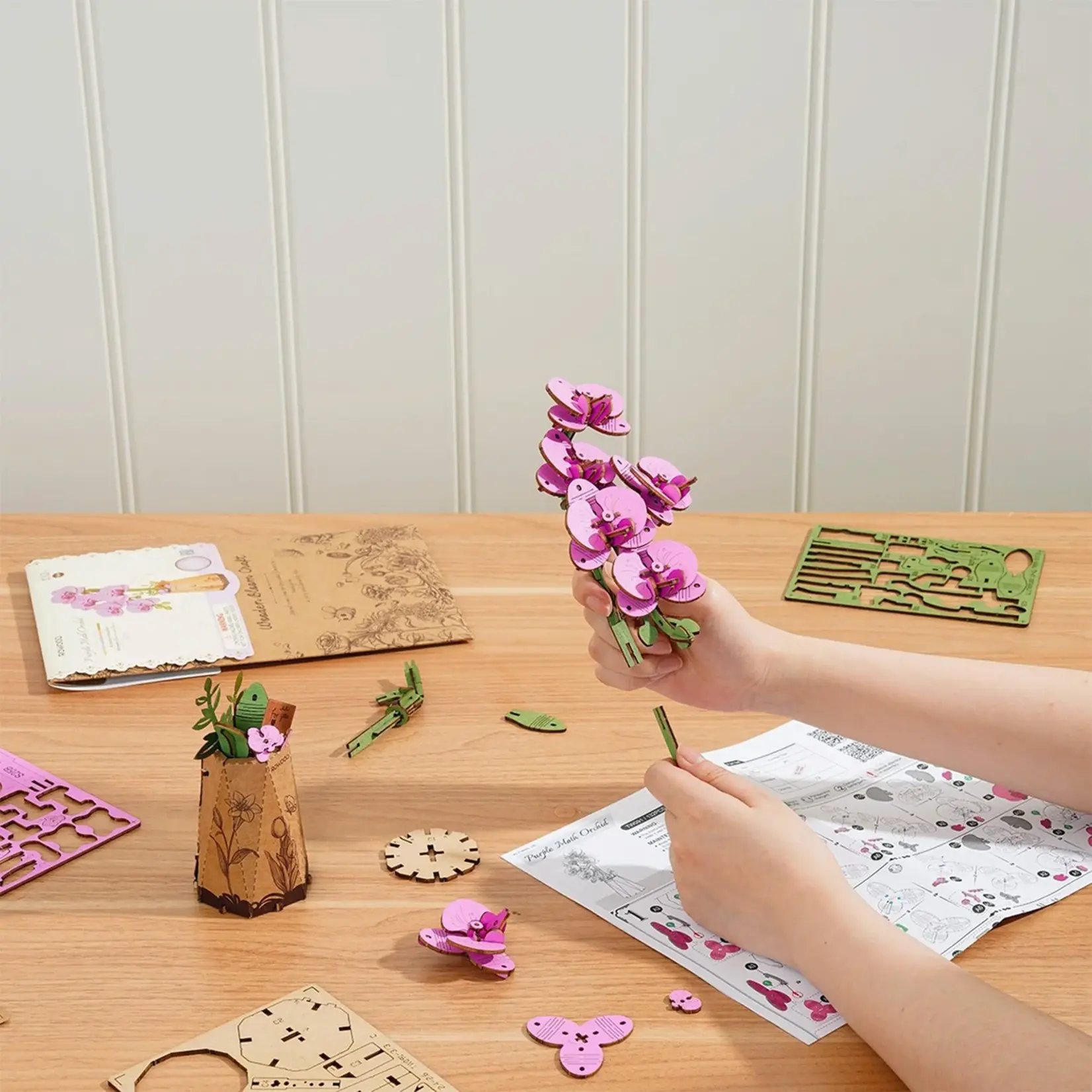 Hands Craft Flower - Purple Moth Orchid