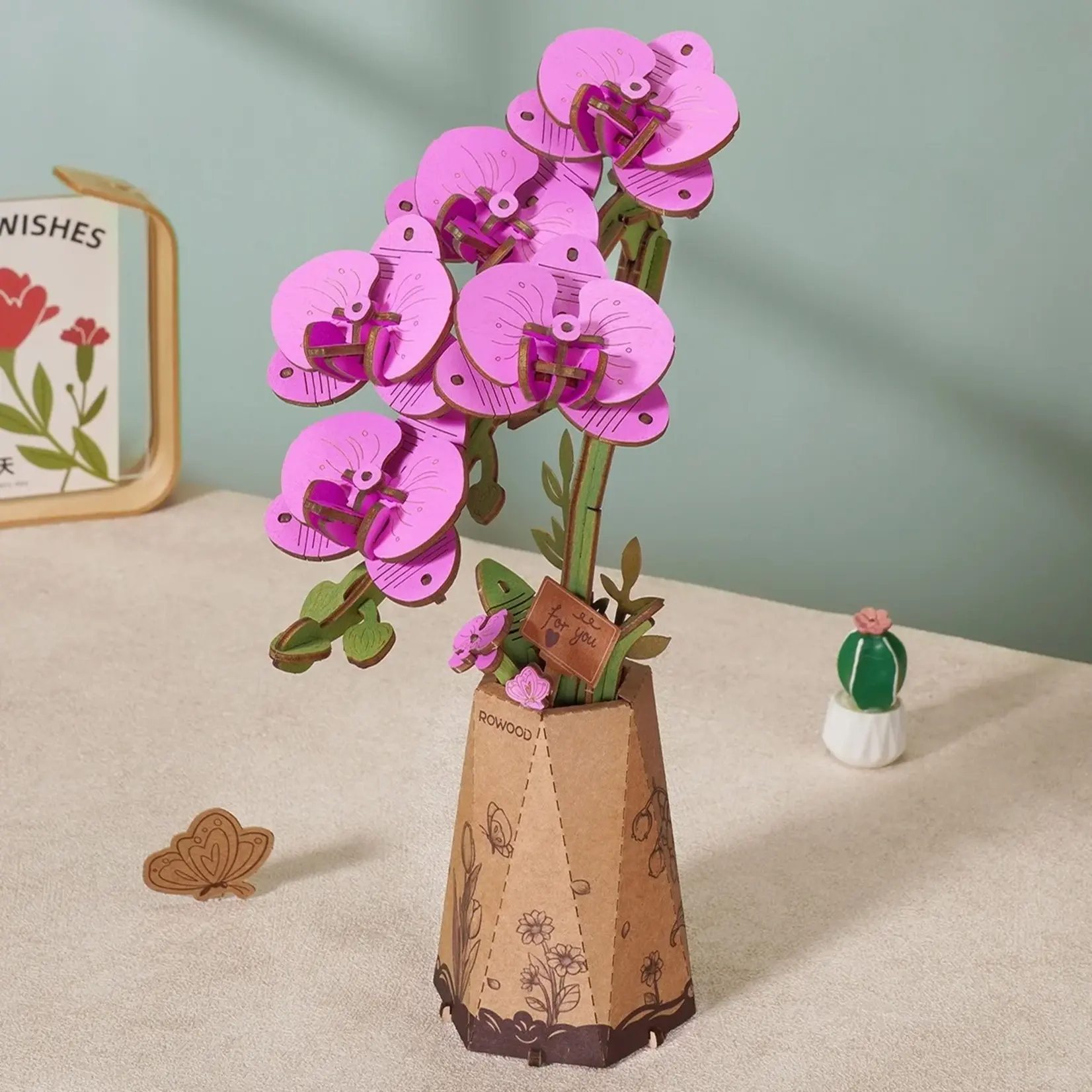 Hands Craft Flower - Purple Moth Orchid