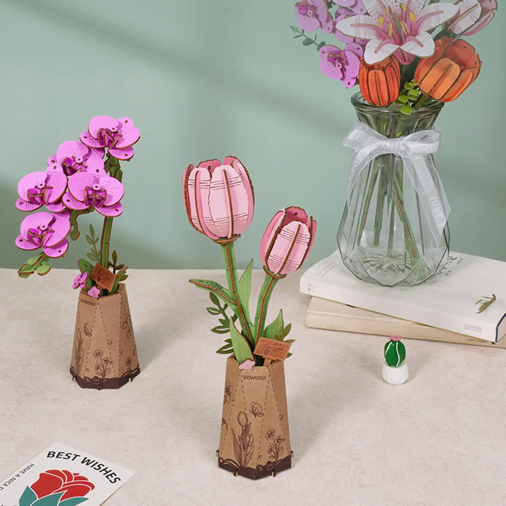 Hands Craft Flower - Pink Tulip