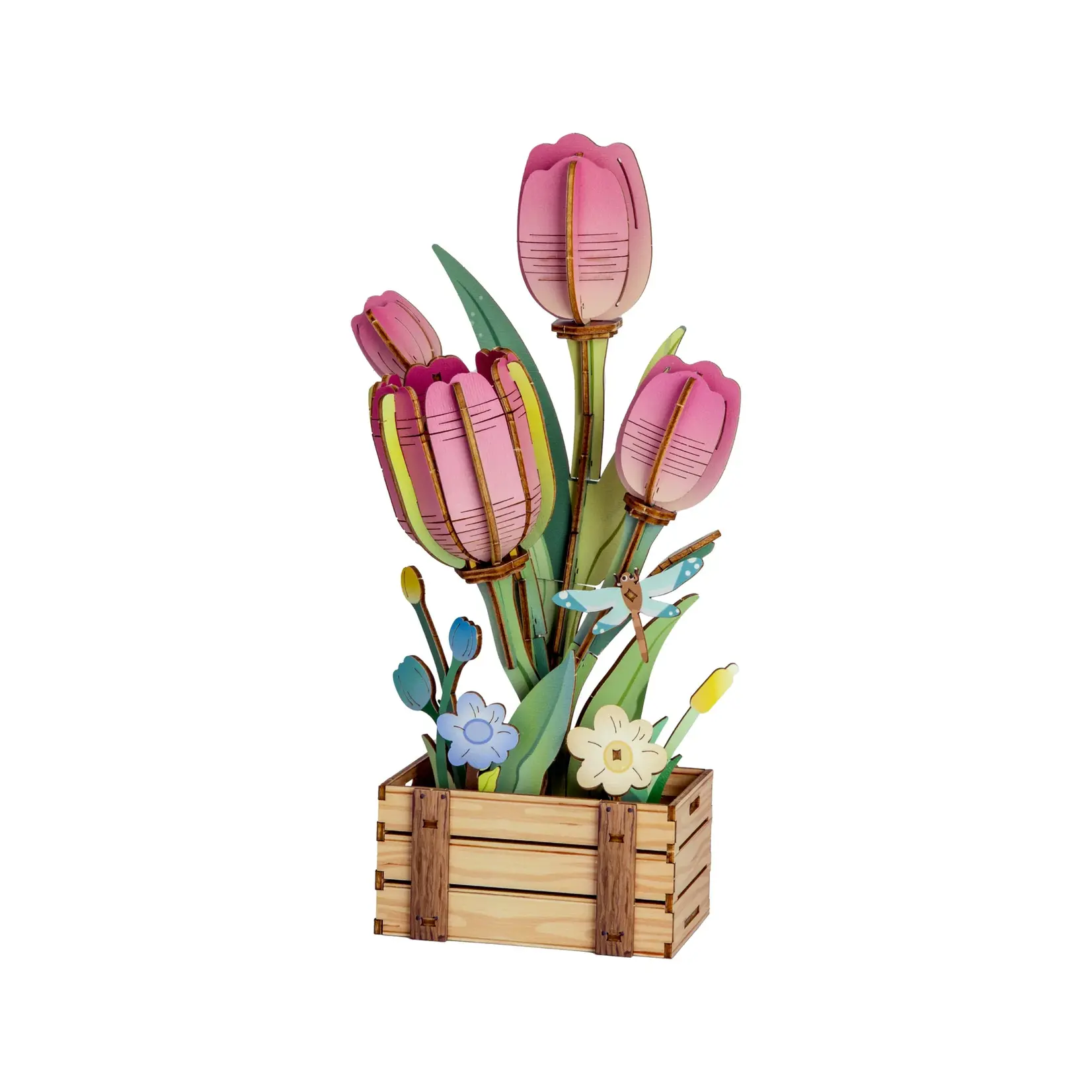 Hands Craft Pink Tulip Bloom Set