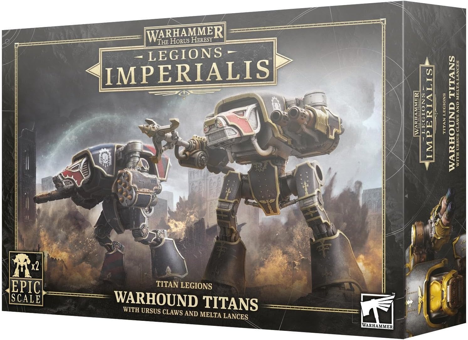 0345 - Legions Imperialis: Warhound Titans with Ursus Claws and Melta Lances
